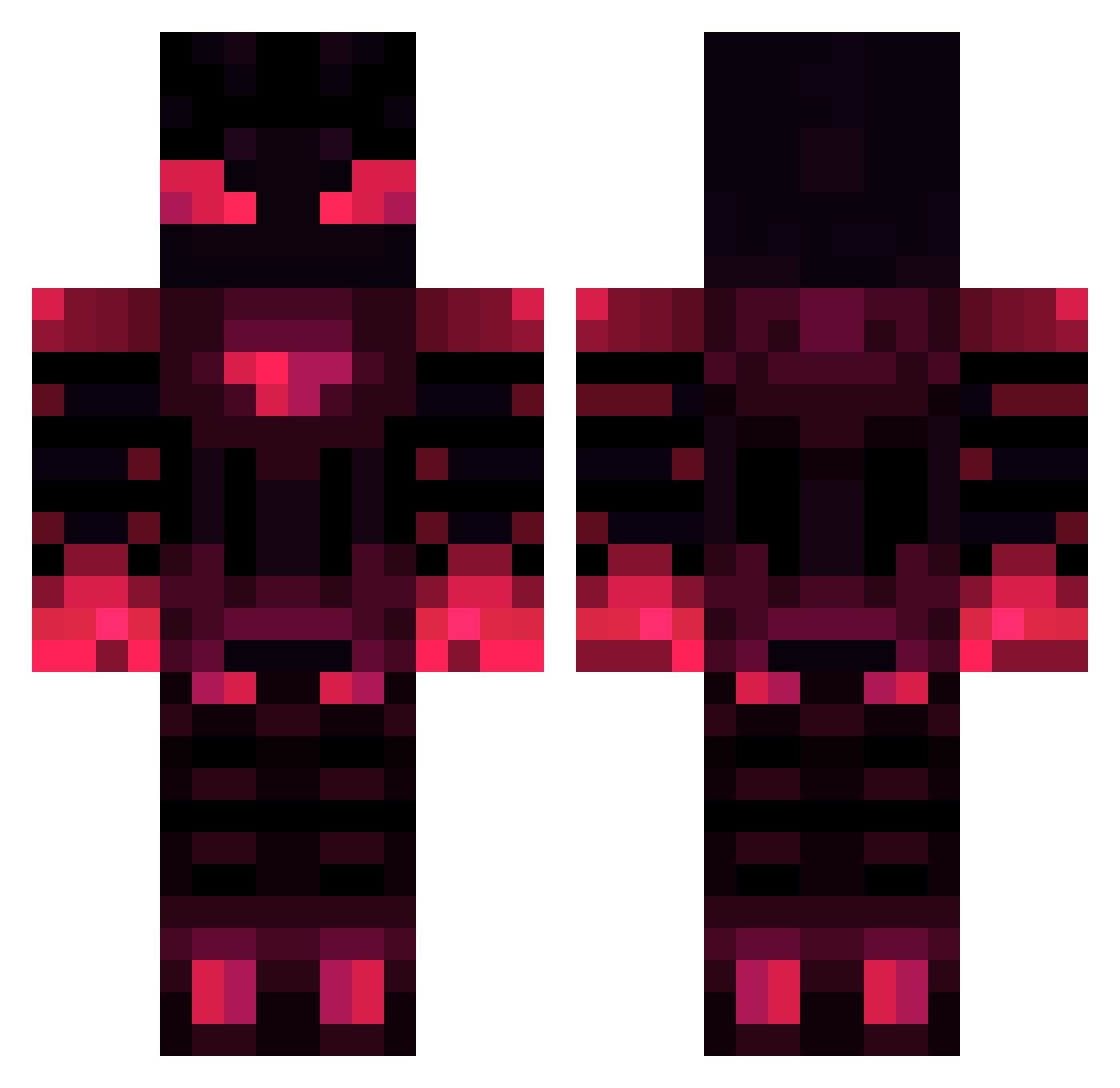 Rahgnou Minecraft skin, front and back view