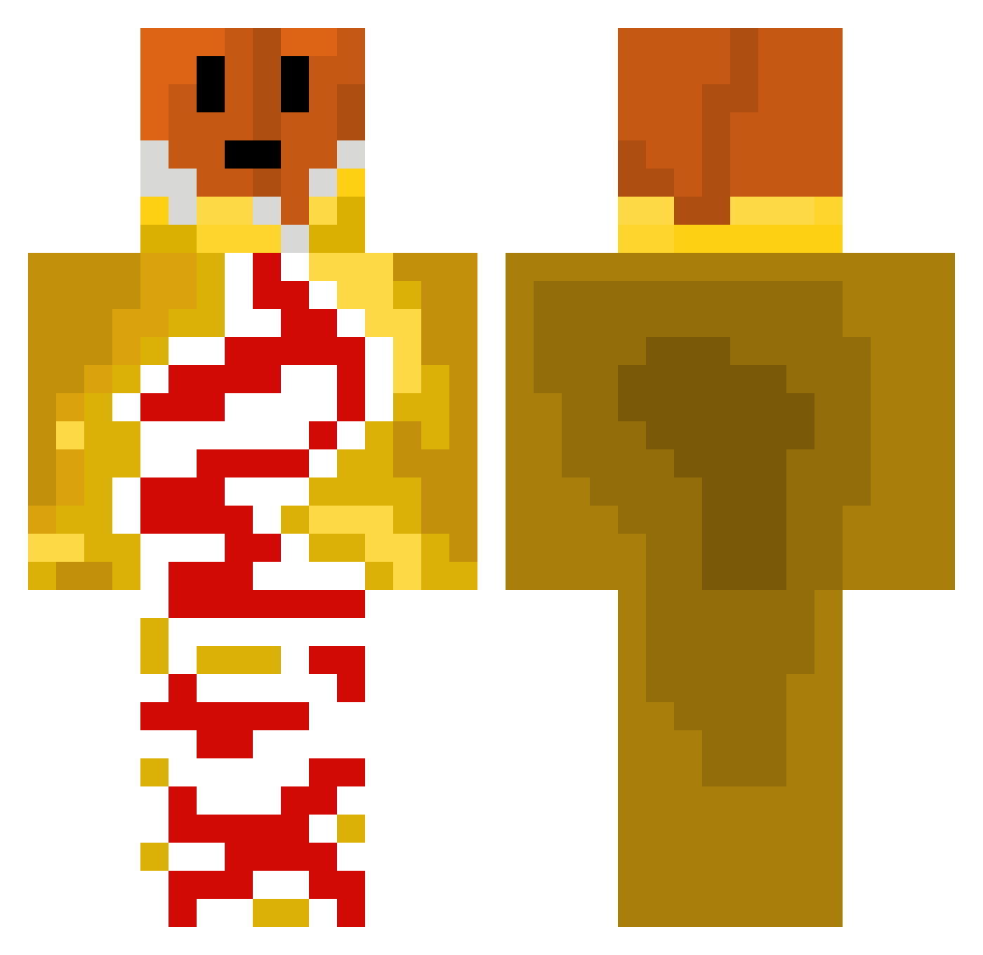 mlodytwixior Minecraft skin, front and back view