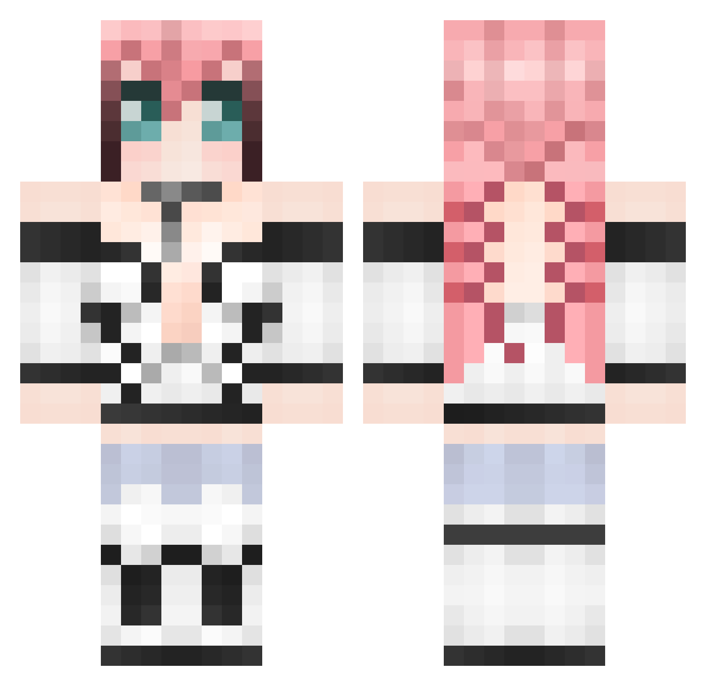 AngeloidIkaros Minecraft skin, front and back view