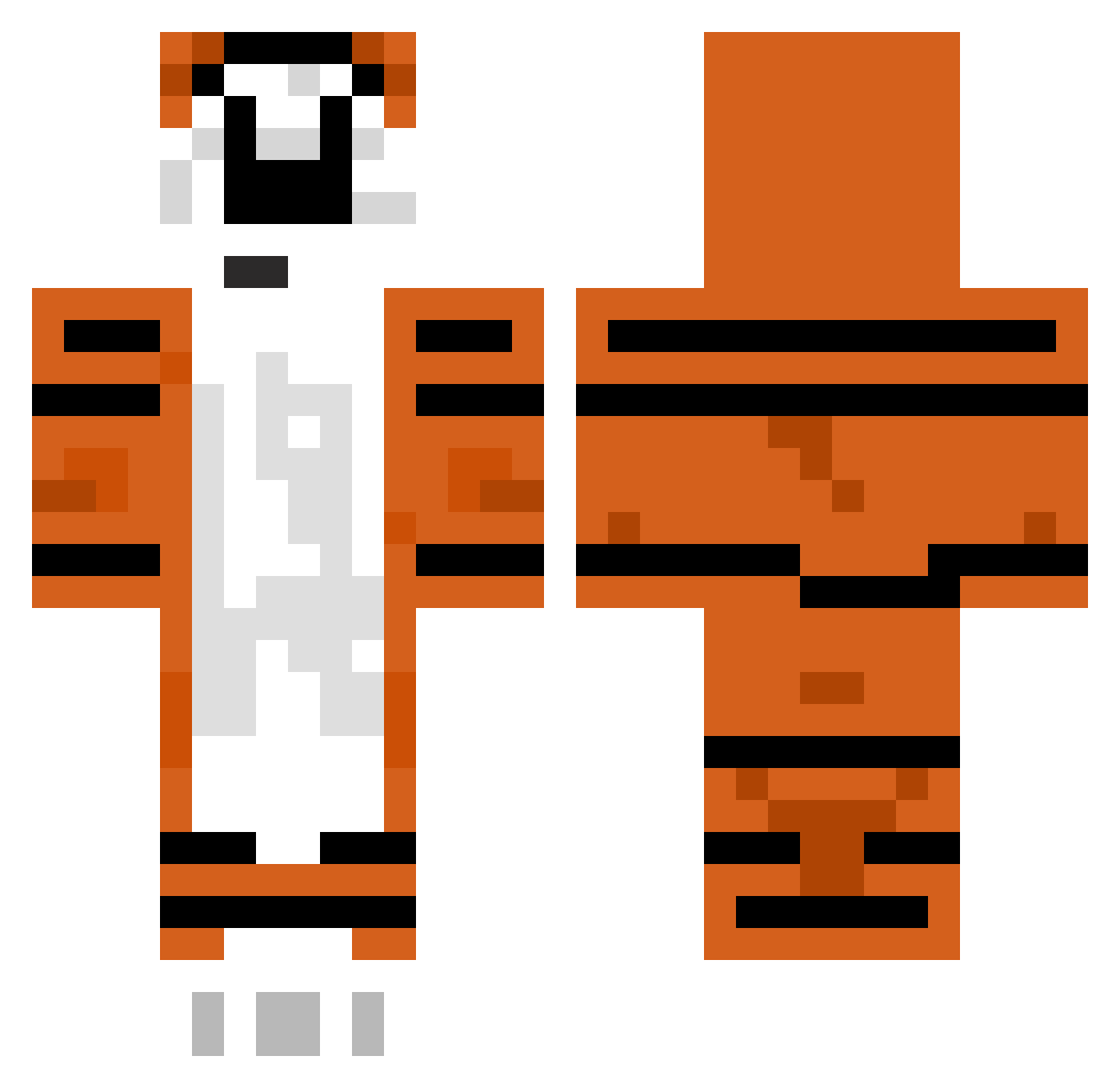 _T_i_g_e_r_s_ Minecraft skin, front and back view