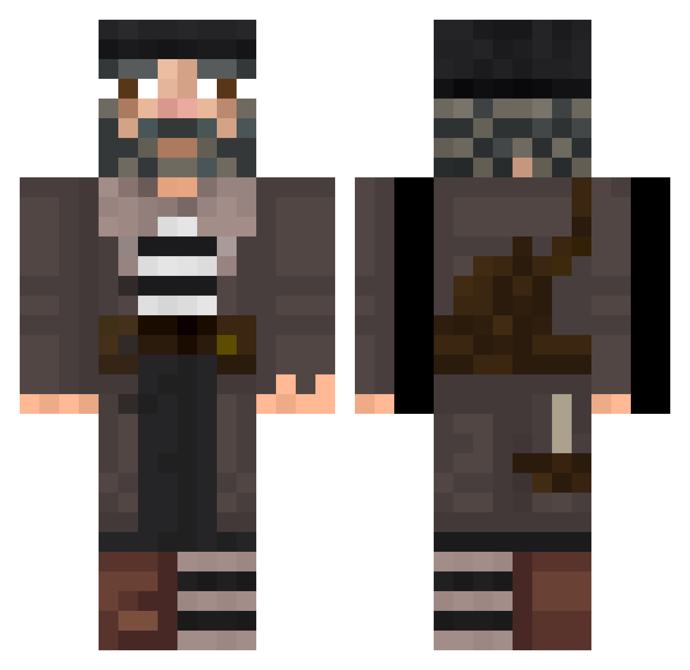 kajkusz Minecraft skin, front and back view