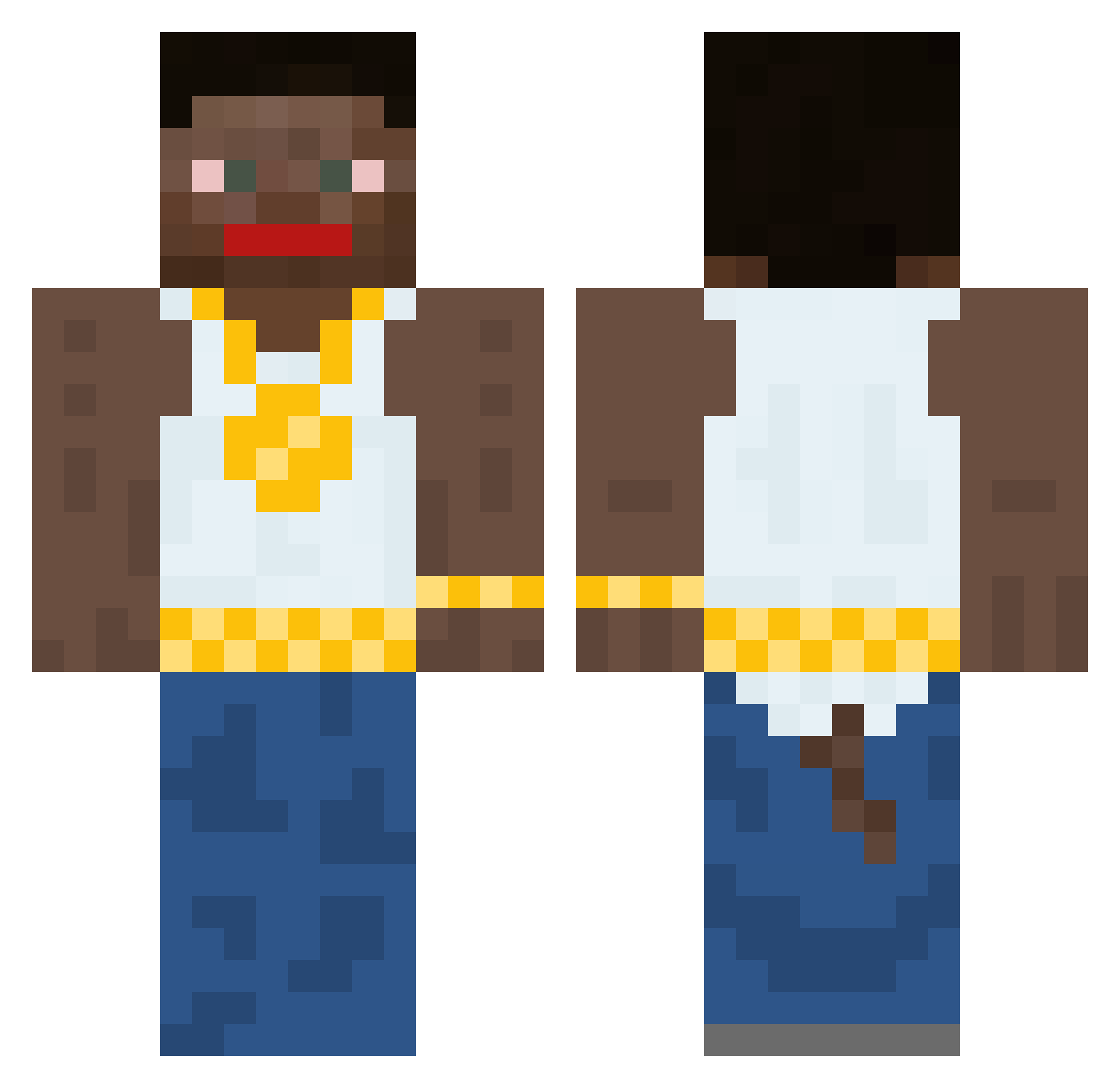 RancidBallMasher Minecraft skin, front and back view
