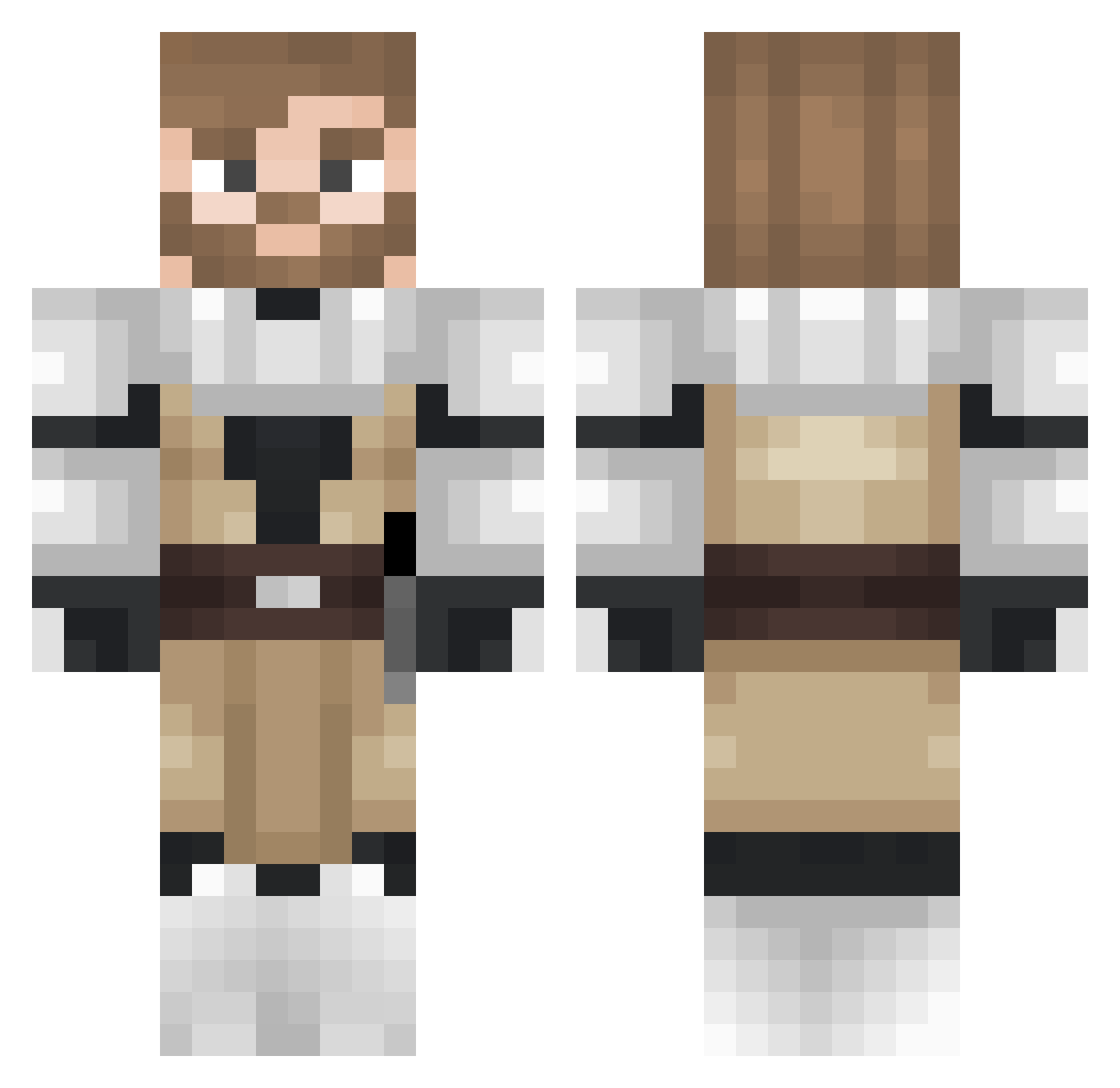 TheOfficialDack Minecraft skin, front and back view