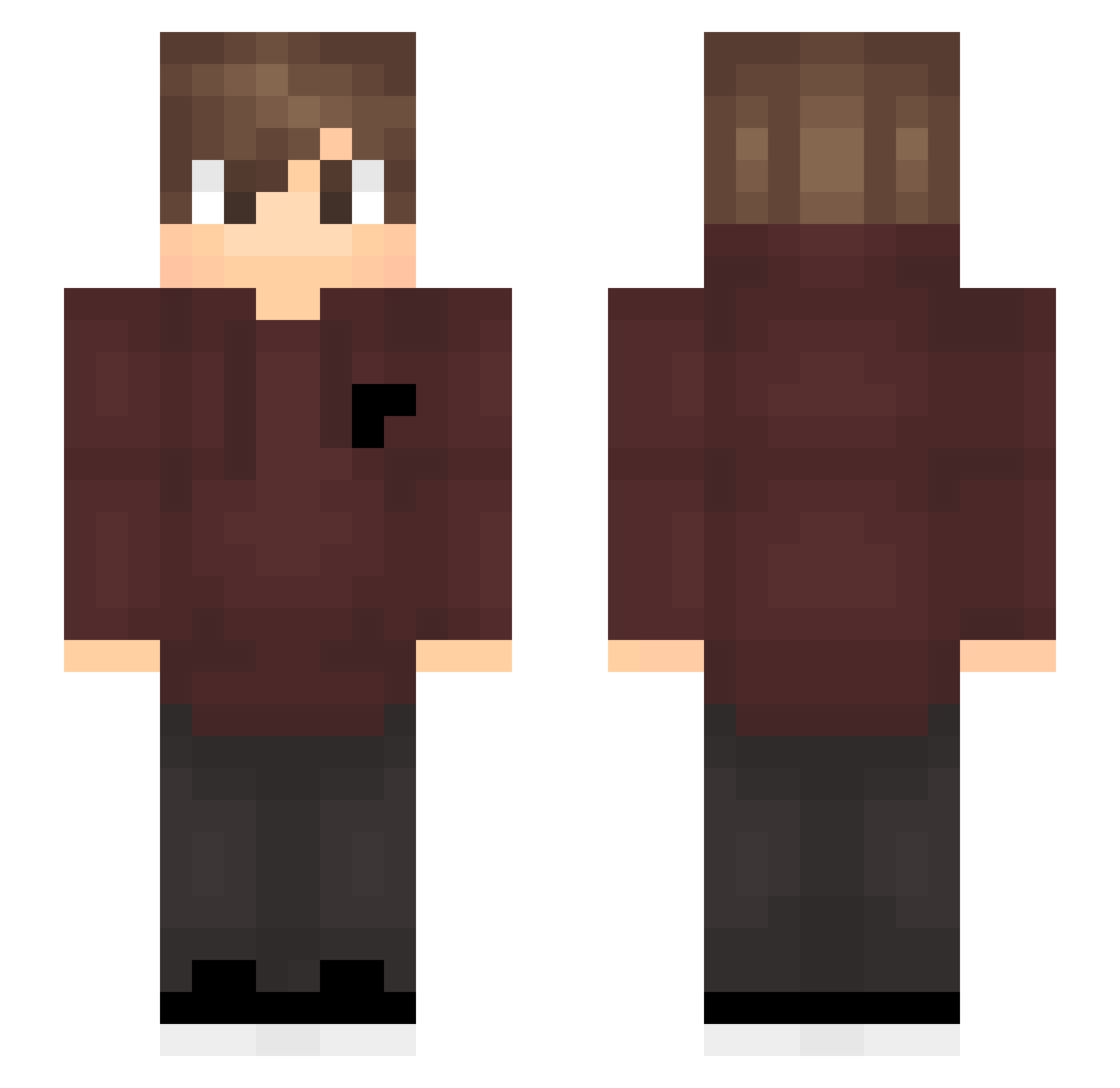 SomeGeesa Minecraft skin, front and back view