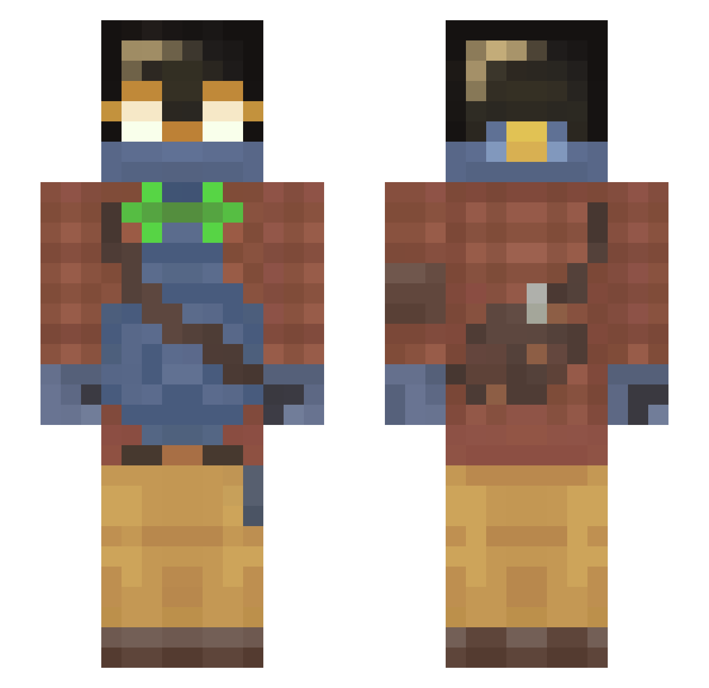 SkullyK41 Minecraft skin, front and back view