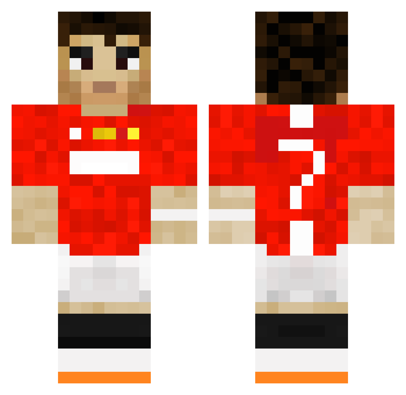 Tintas9 Minecraft skin, front and back view
