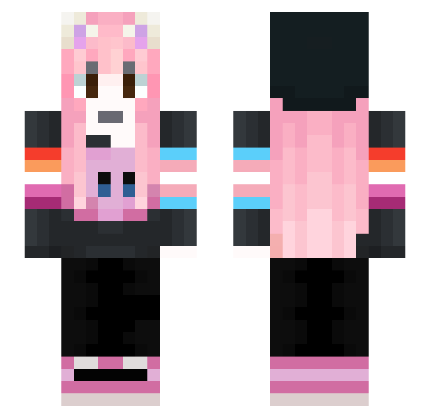 BobOldfly Minecraft skin, front and back view