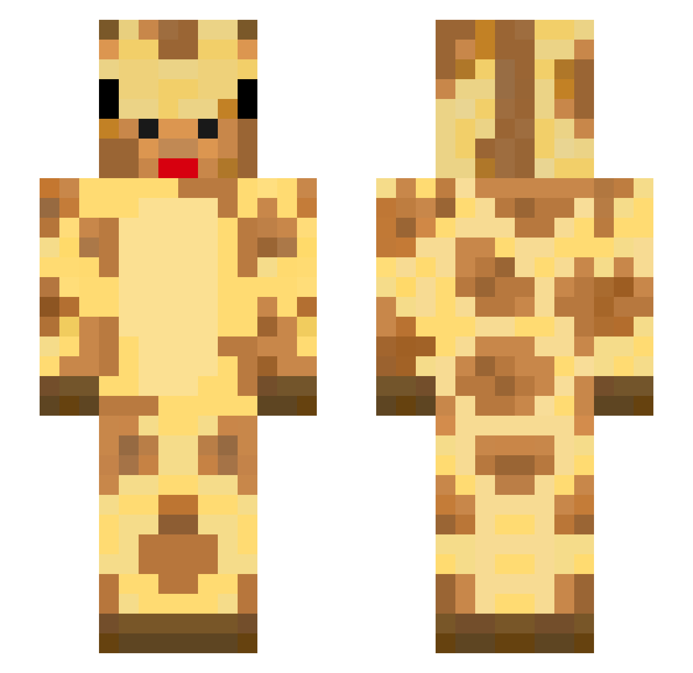 TimDerElefant Minecraft skin, front and back view
