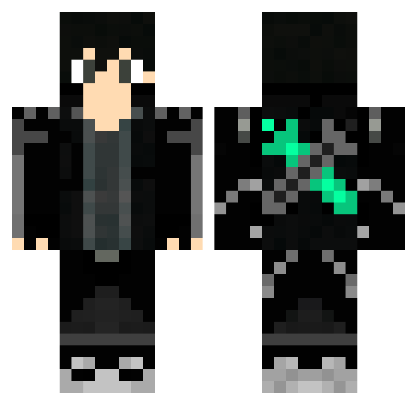Xanthin Minecraft skin, front and back view