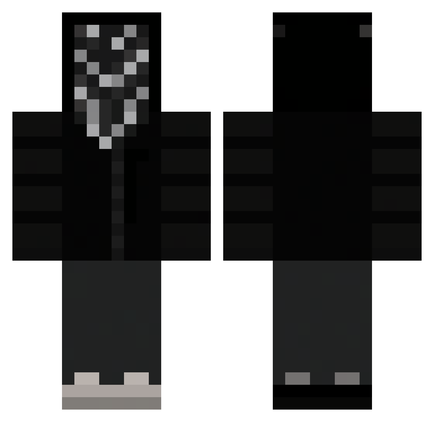 Fevrie Minecraft skin, front and back view
