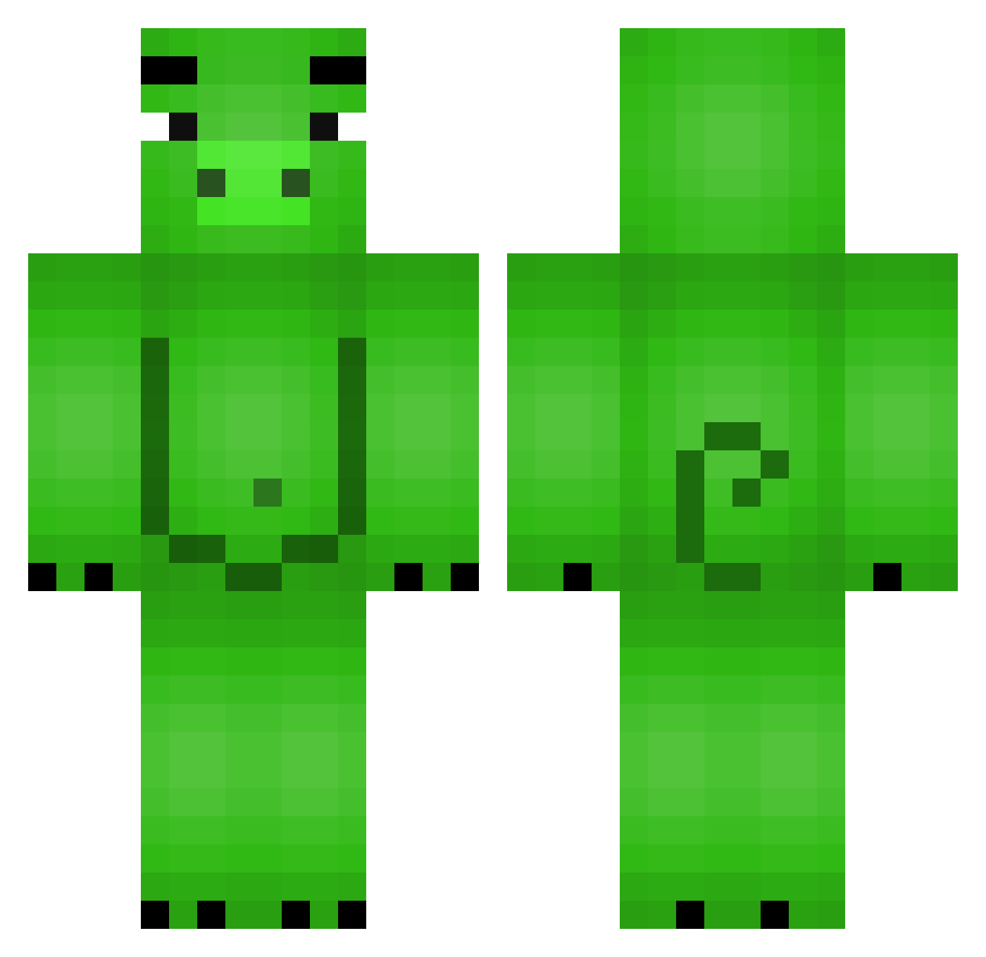TURAOBAMA Minecraft skin, front and back view