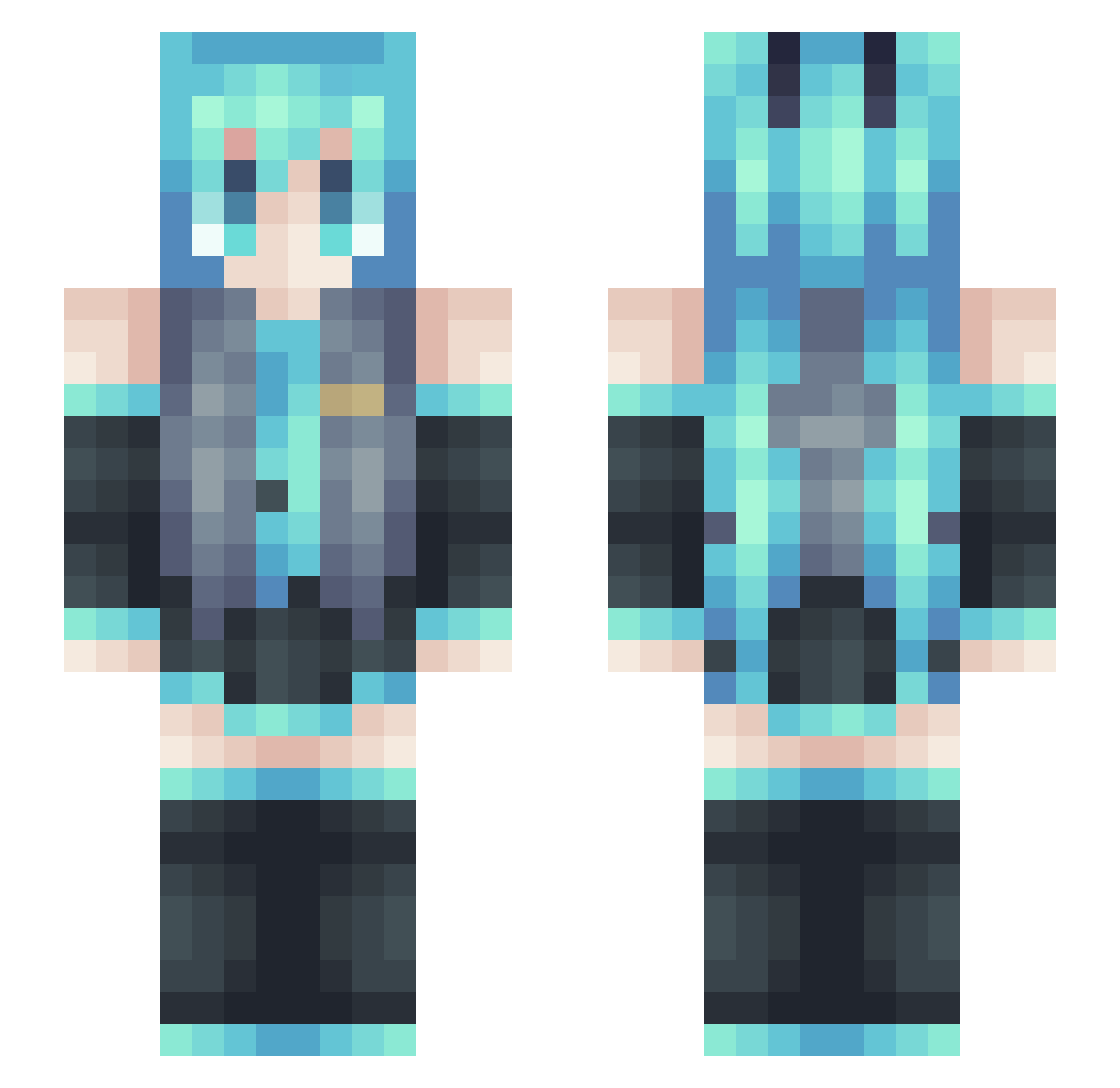 zurguik Minecraft skin, front and back view