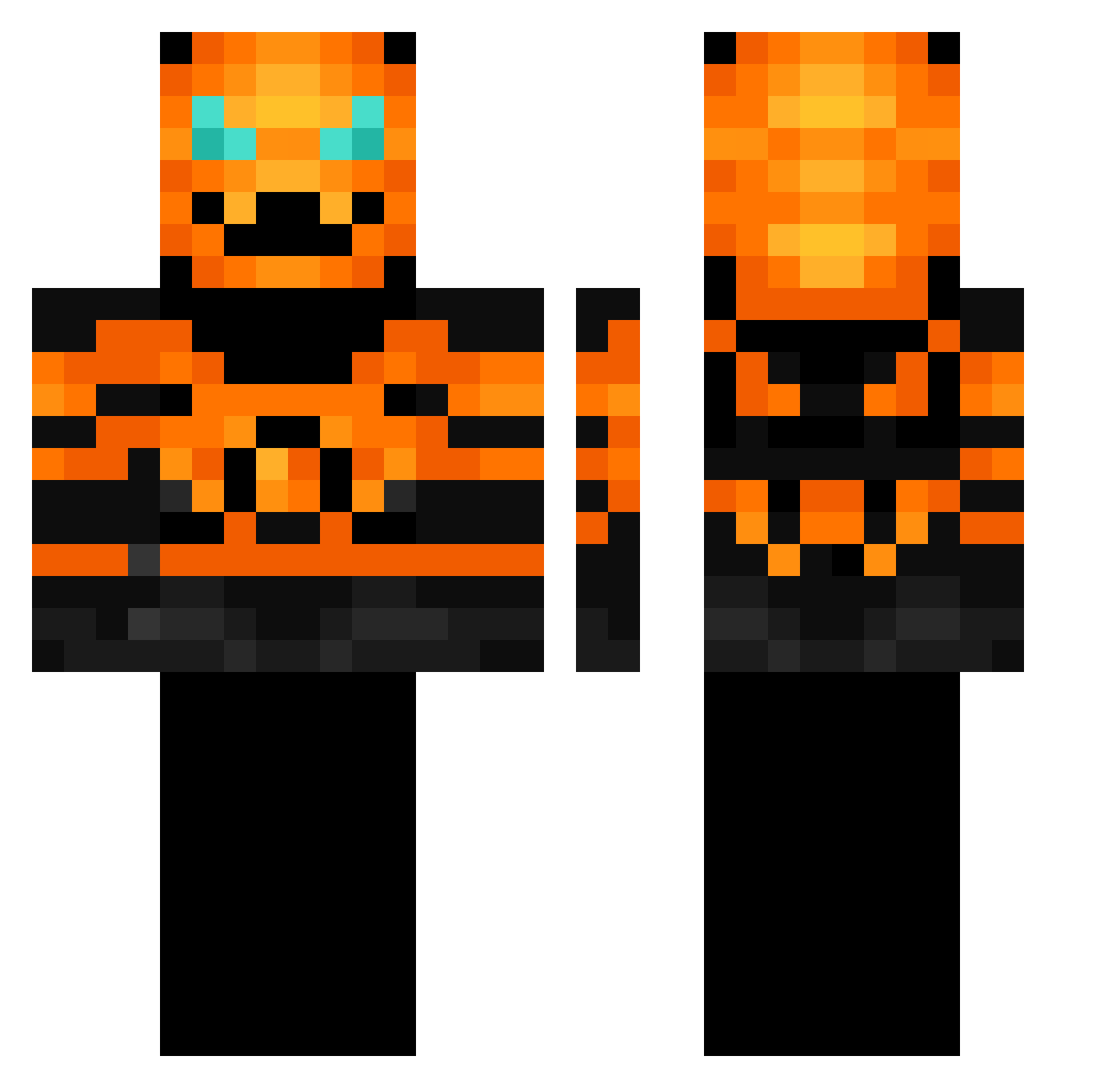 TBE_Carl1 Minecraft skin, front and back view