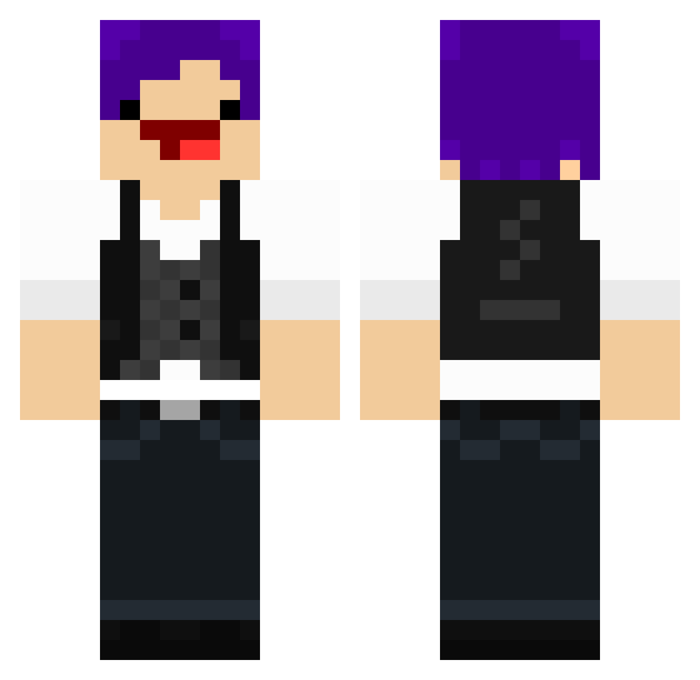 Safi Minecraft skin, front and back view