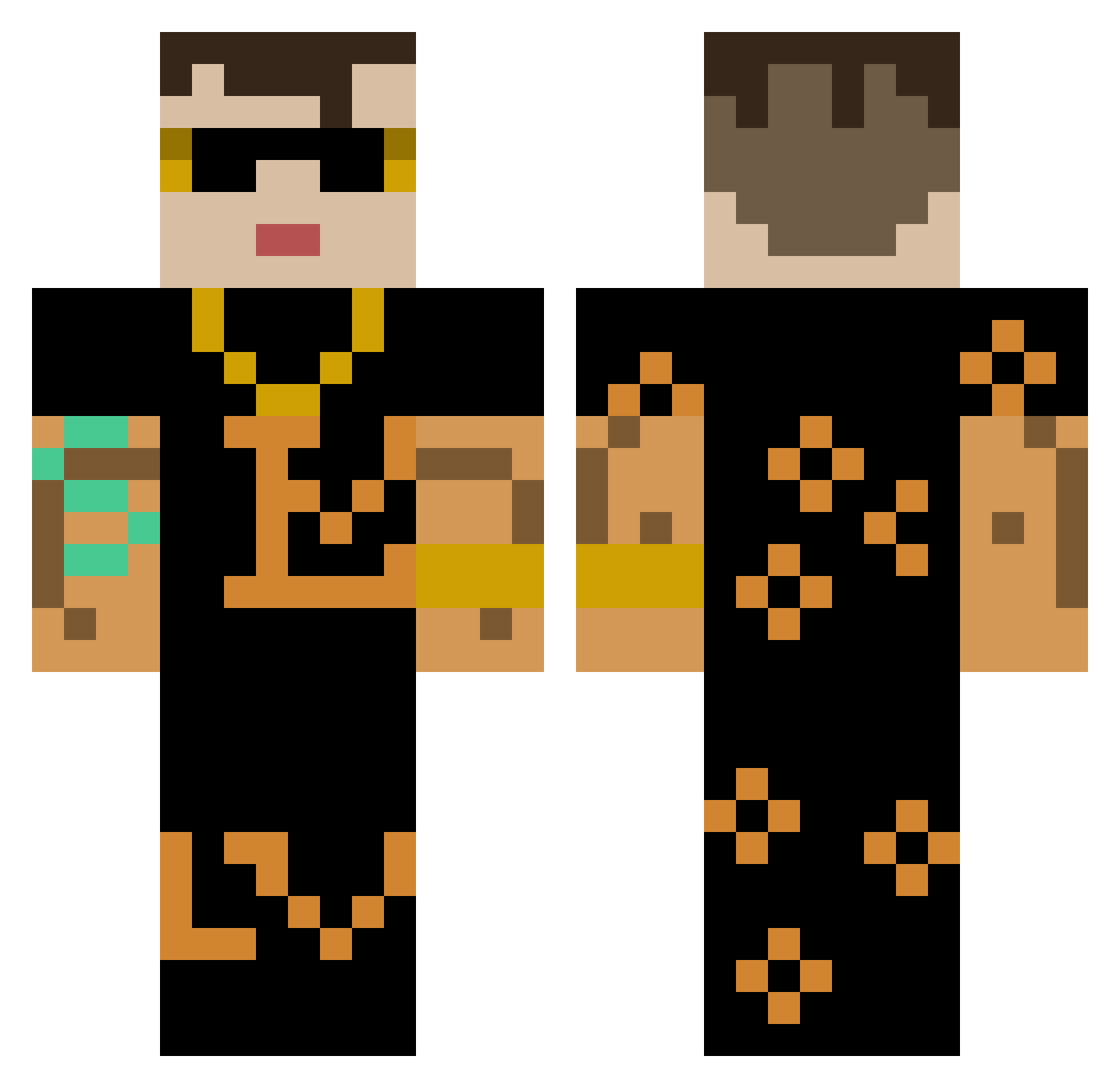danielskarek Minecraft skin, front and back view