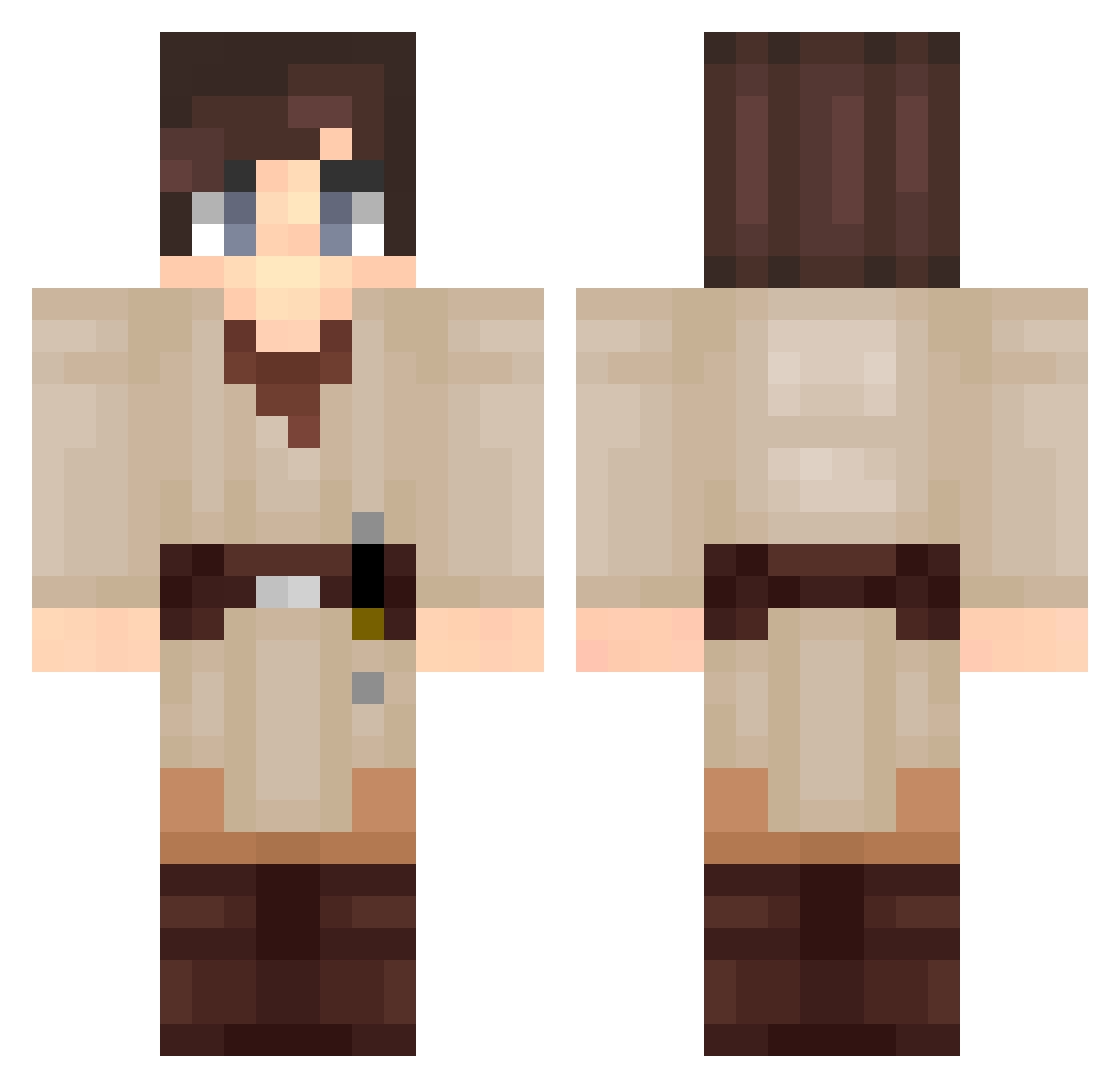 CorellianAlex Minecraft skin, front and back view