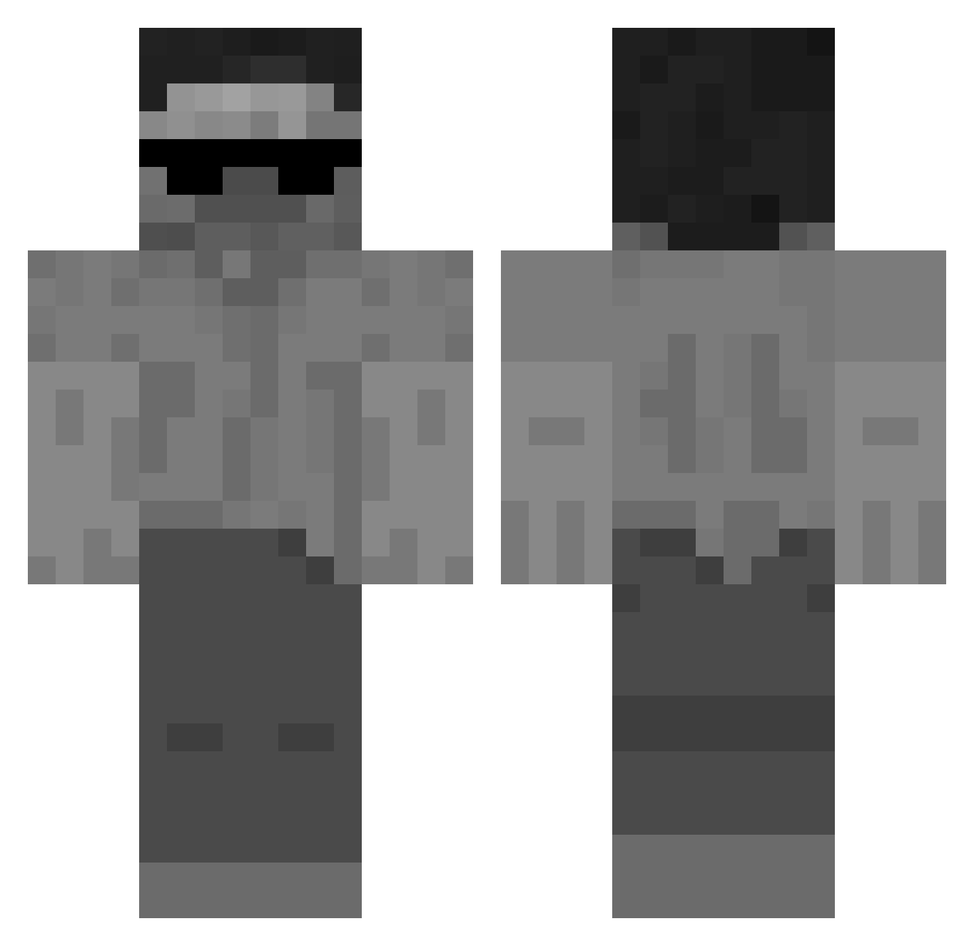 Deestroying_ Minecraft skin, front and back view