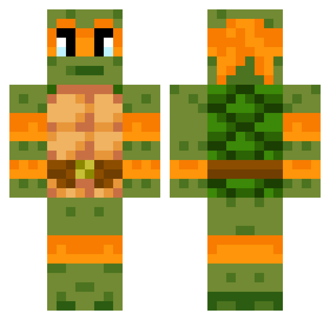 leallucas Minecraft skin, front and back view