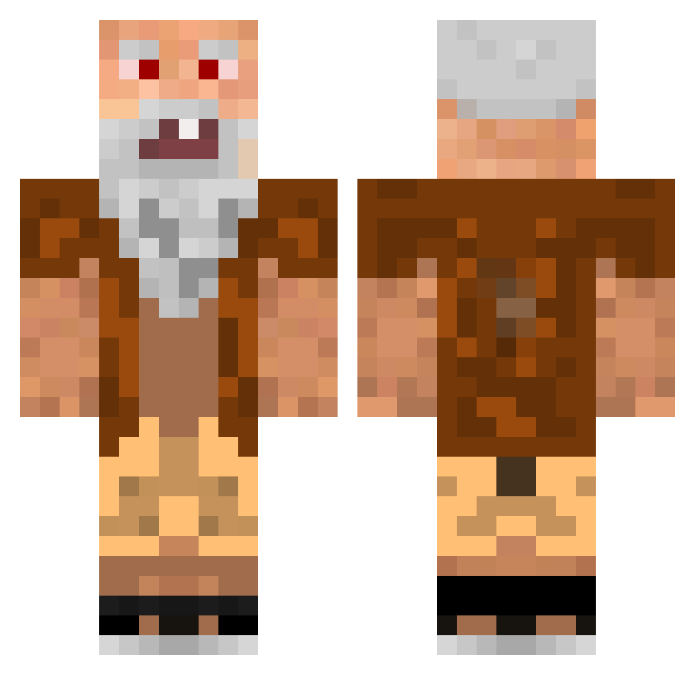 14E_Yerix Minecraft skin, front and back view
