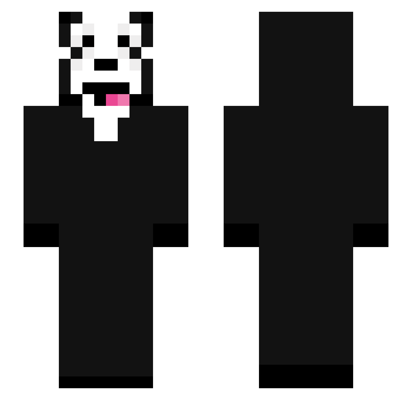 killxone Minecraft skin, front and back view