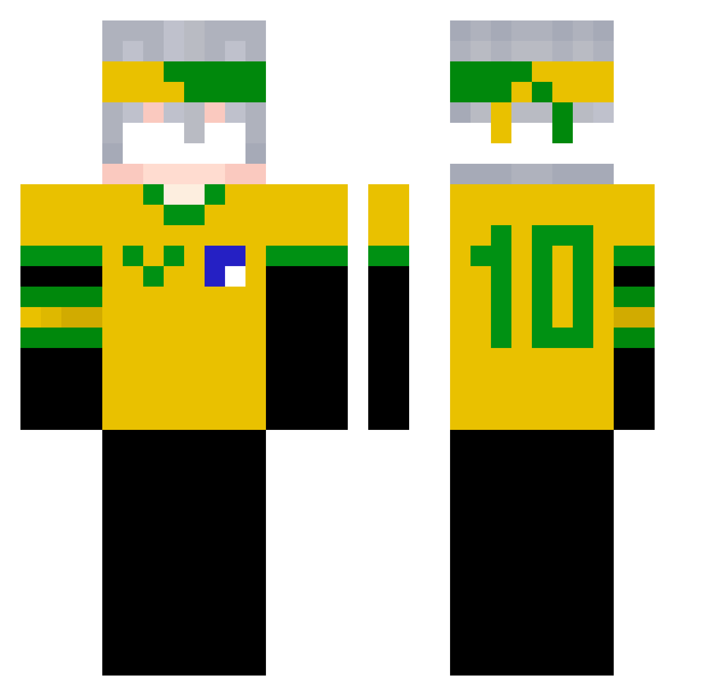 kvalcante4hz Minecraft skin, front and back view