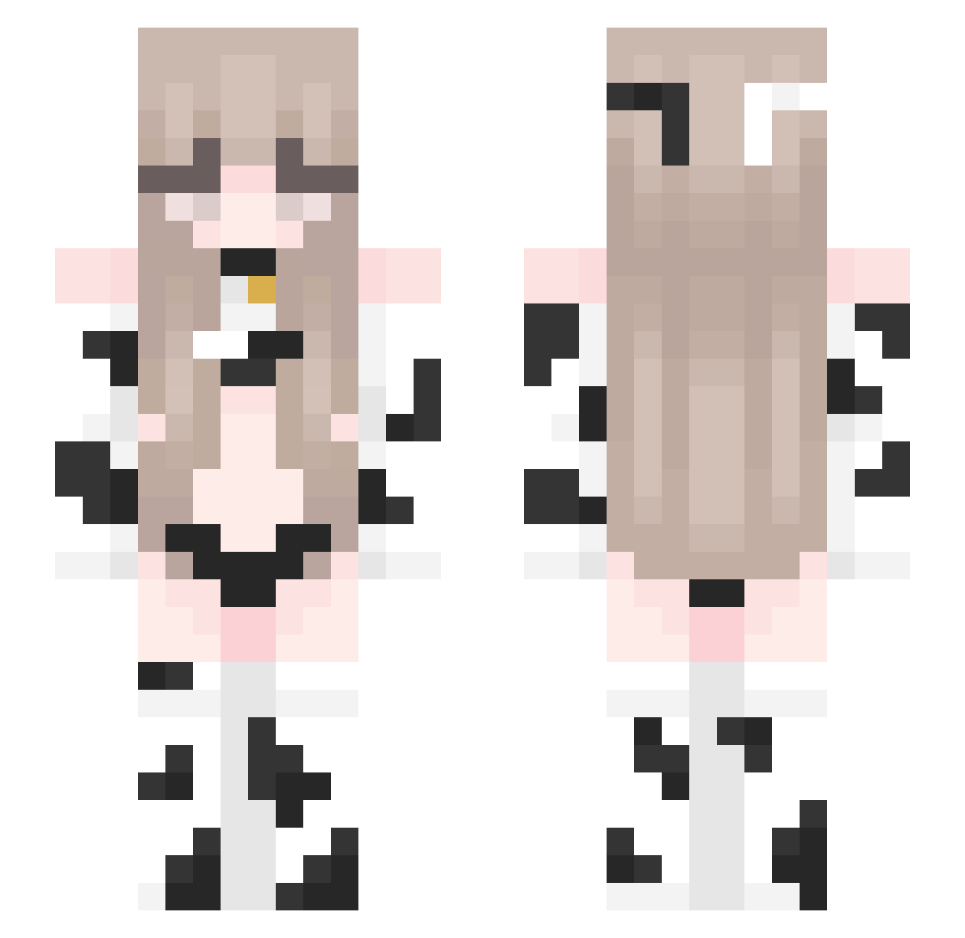 _Aluka_ Minecraft skin, front and back view