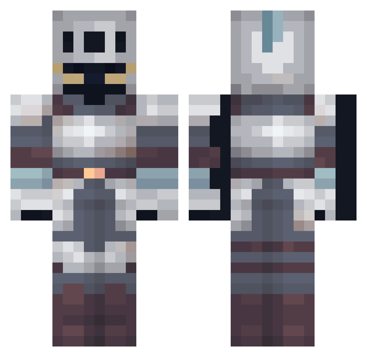 Stitch_6 Minecraft skin, front and back view
