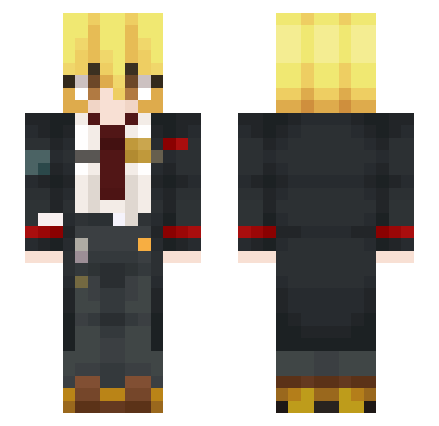 SpiritSquid413 Minecraft skin, front and back view