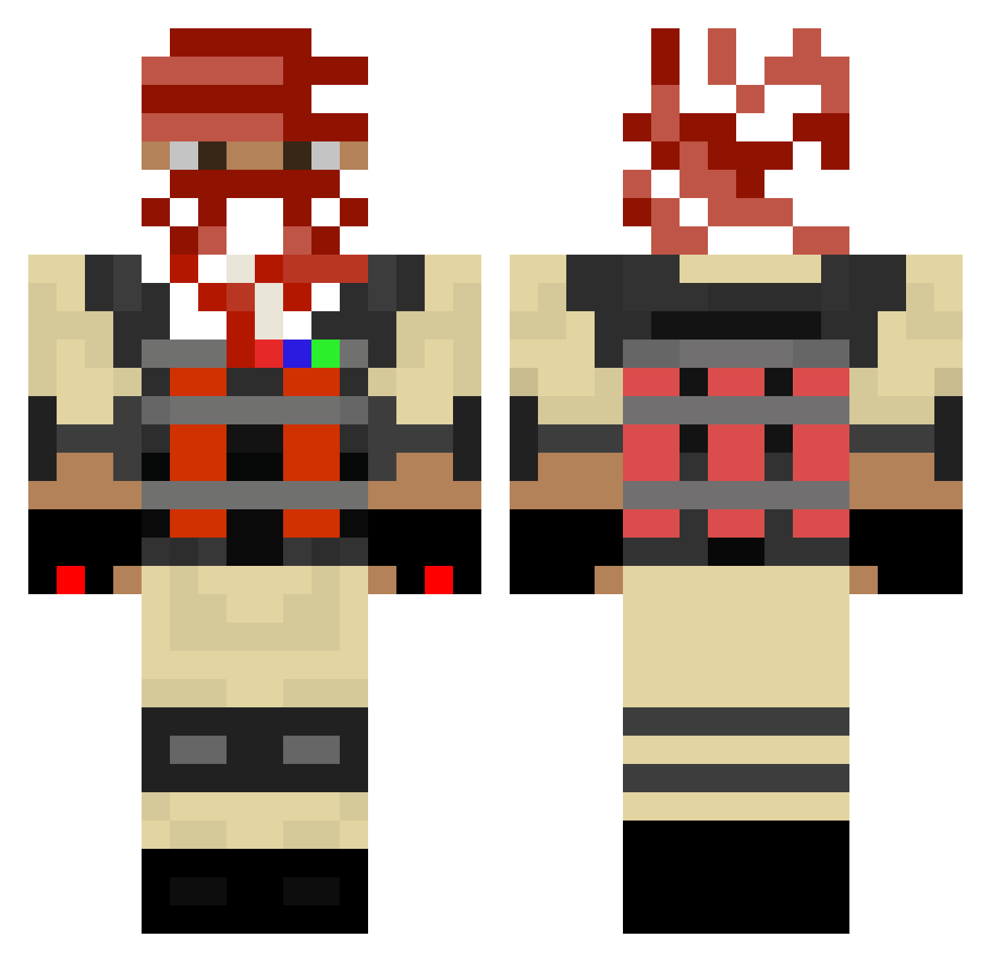 OMGDOGGY187 Minecraft skin, front and back view