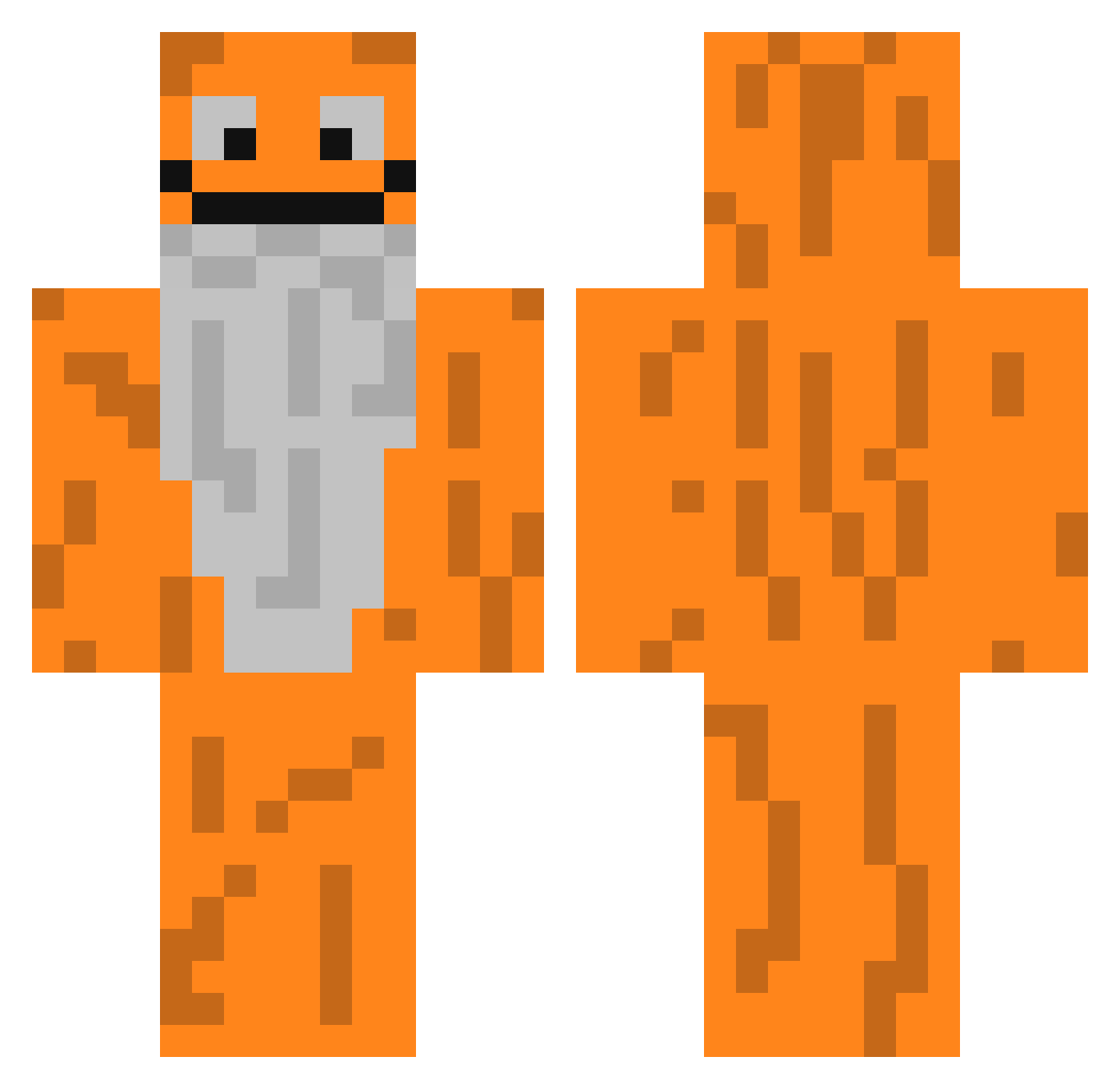 FORSTINS Minecraft skin, front and back view