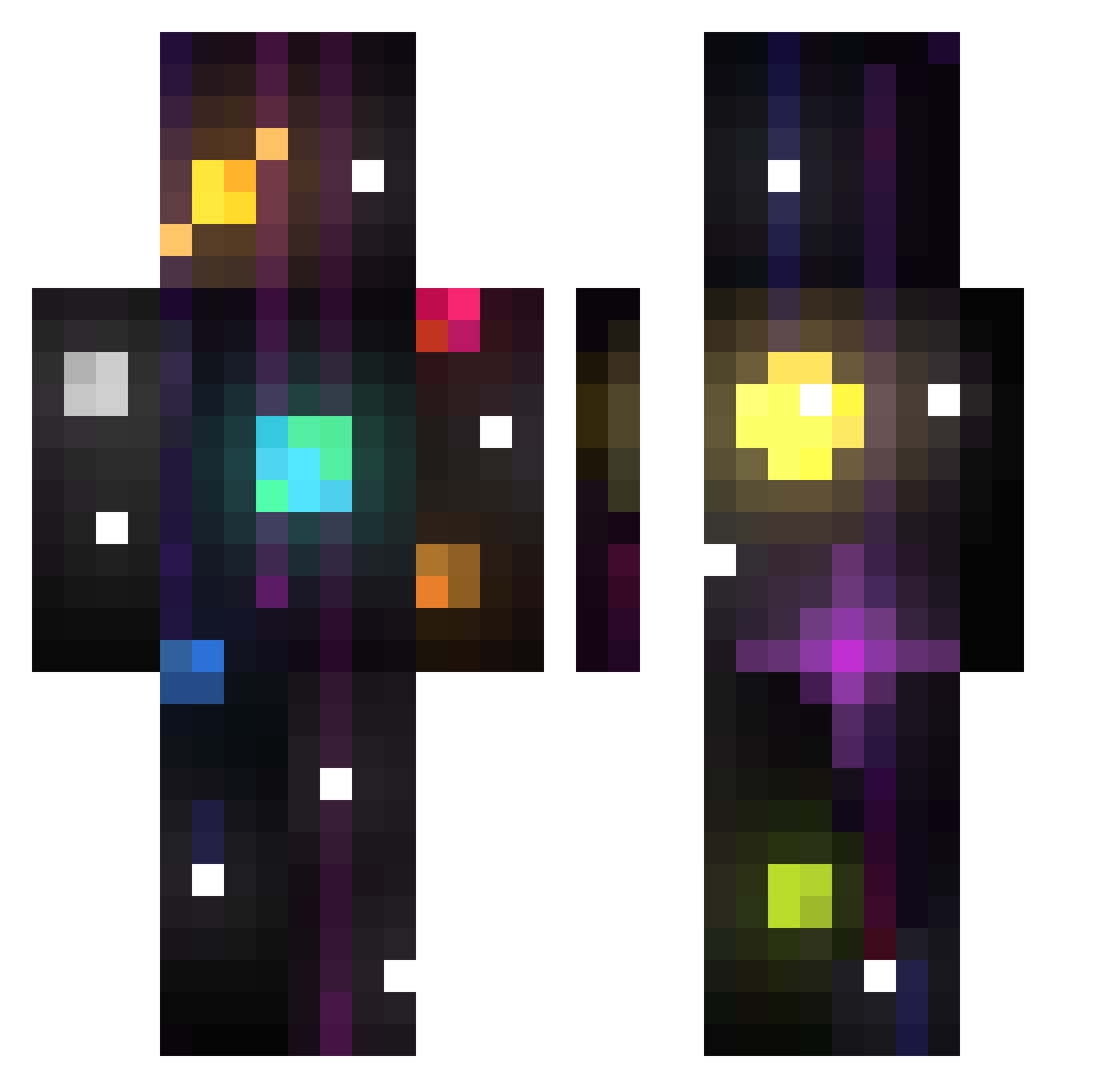 AchillesPro11 Minecraft skin, front and back view