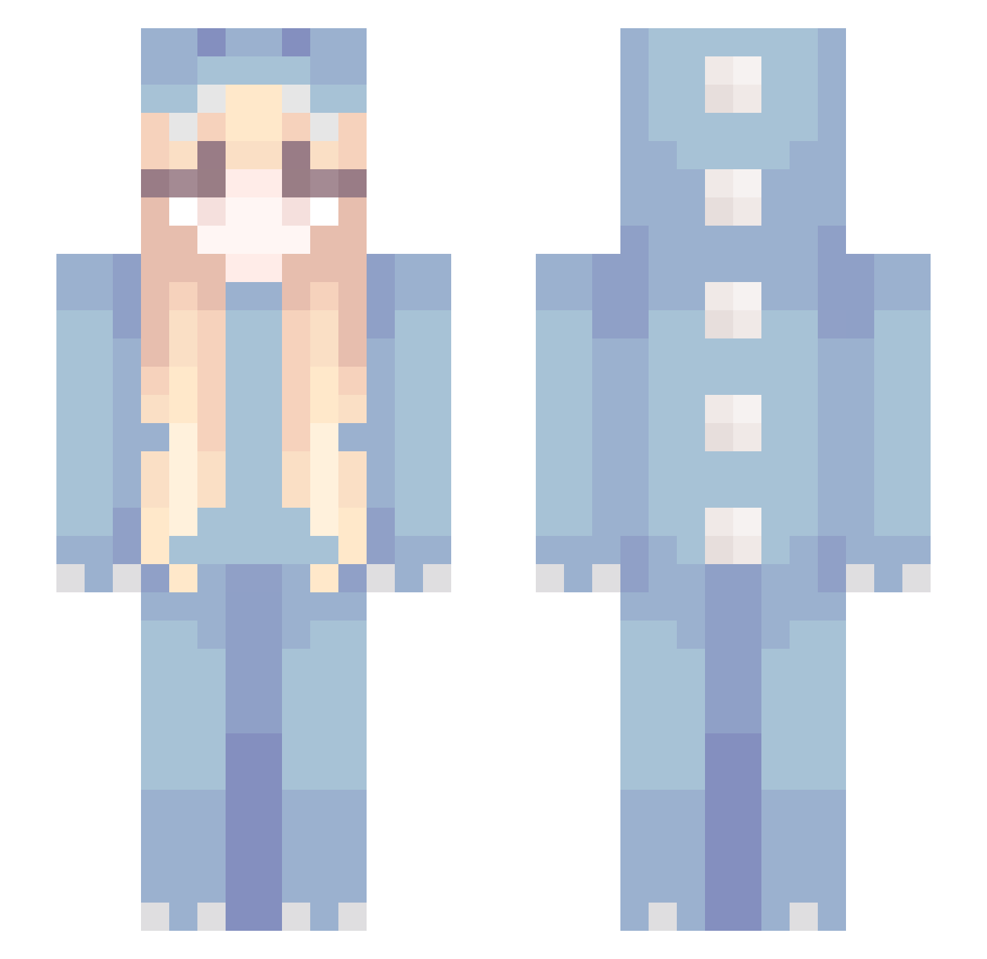 Sunny5676 Minecraft skin, front and back view