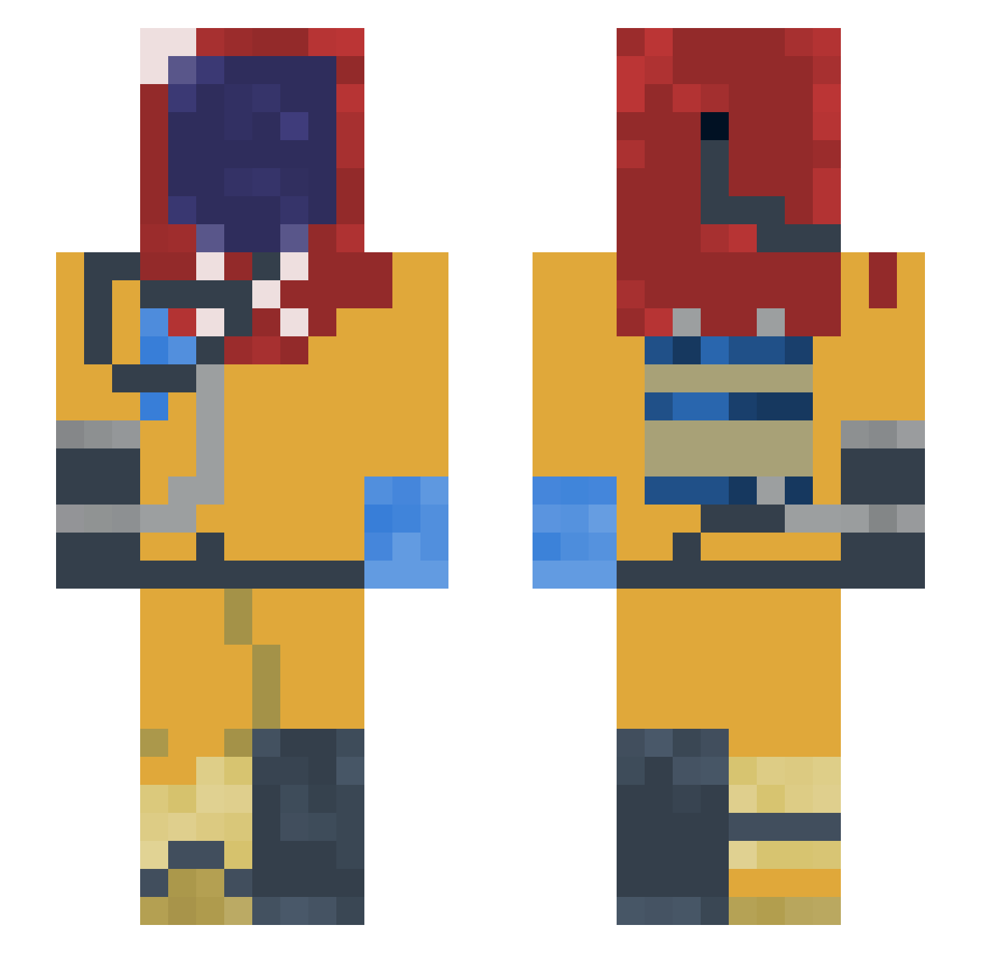 AngryWhisper626 Minecraft skin, front and back view