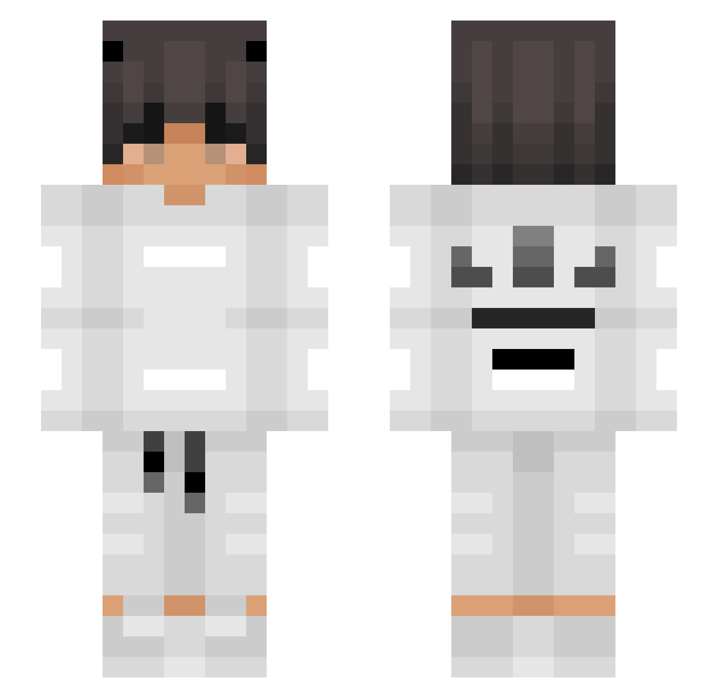 xFEROX Minecraft skin, front and back view