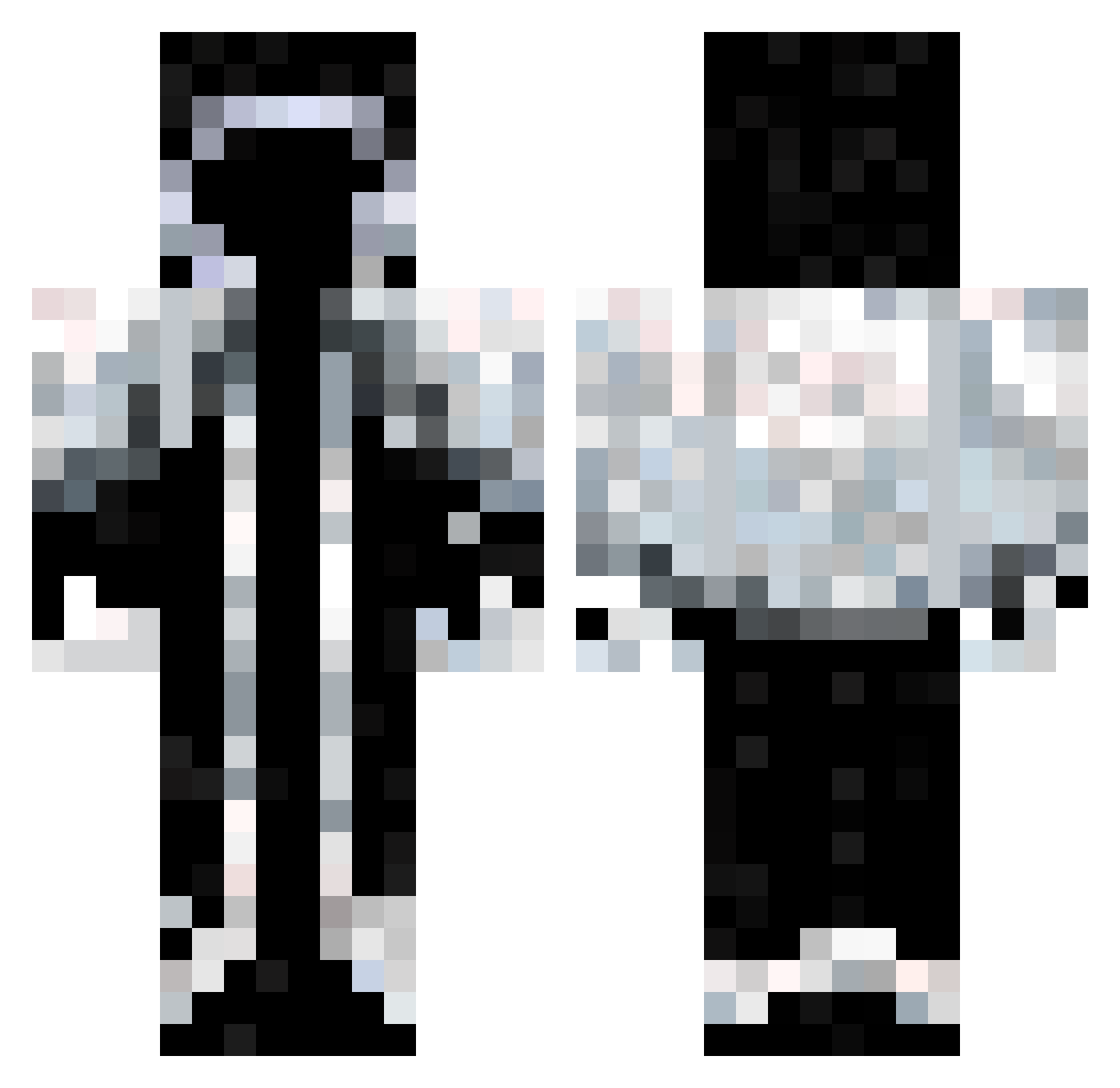 Cubber_The_Goat Minecraft skin, front and back view