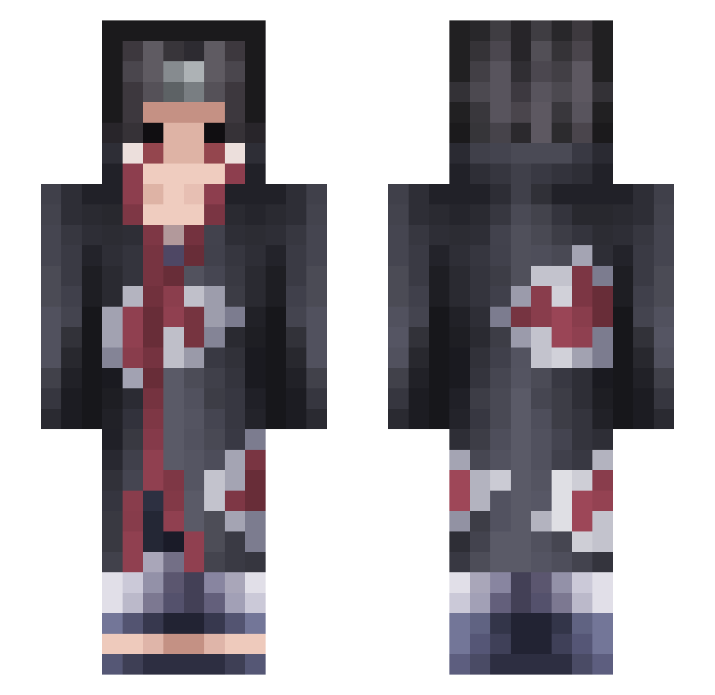 itsmedido Minecraft skin, front and back view