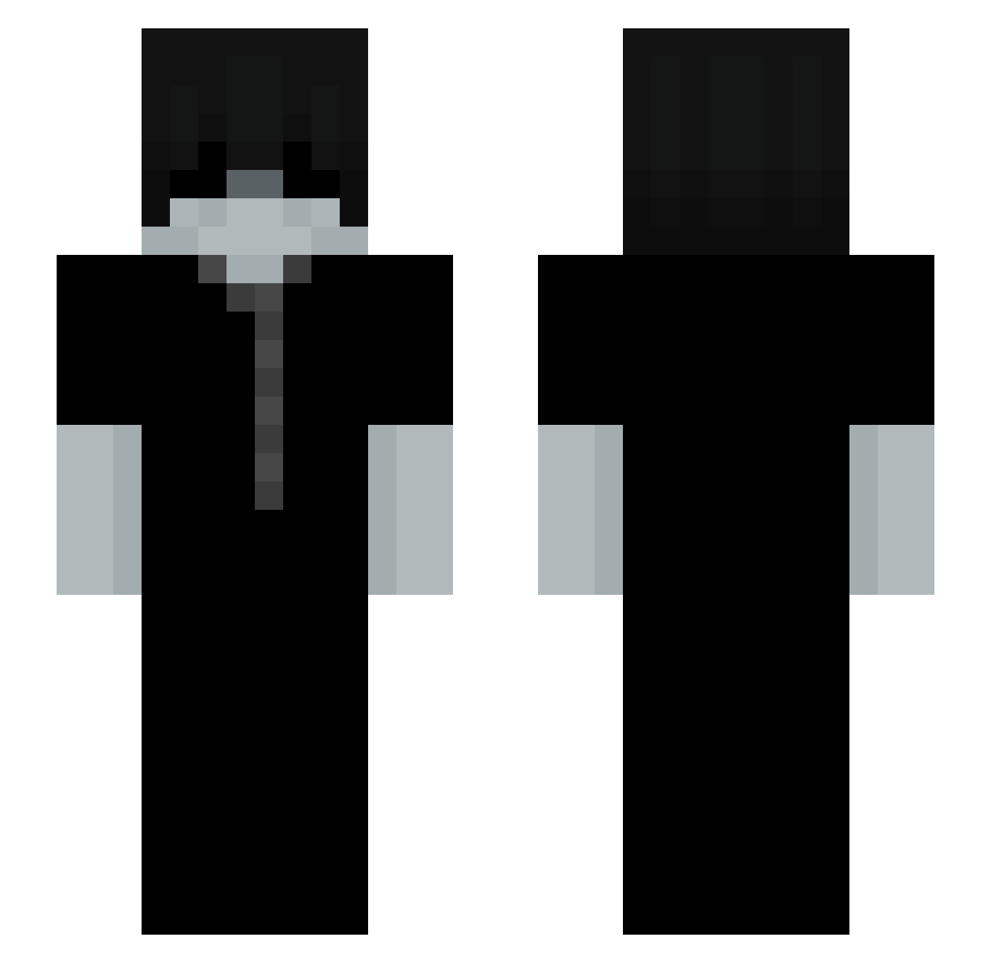 sshifted Minecraft skin, front and back view