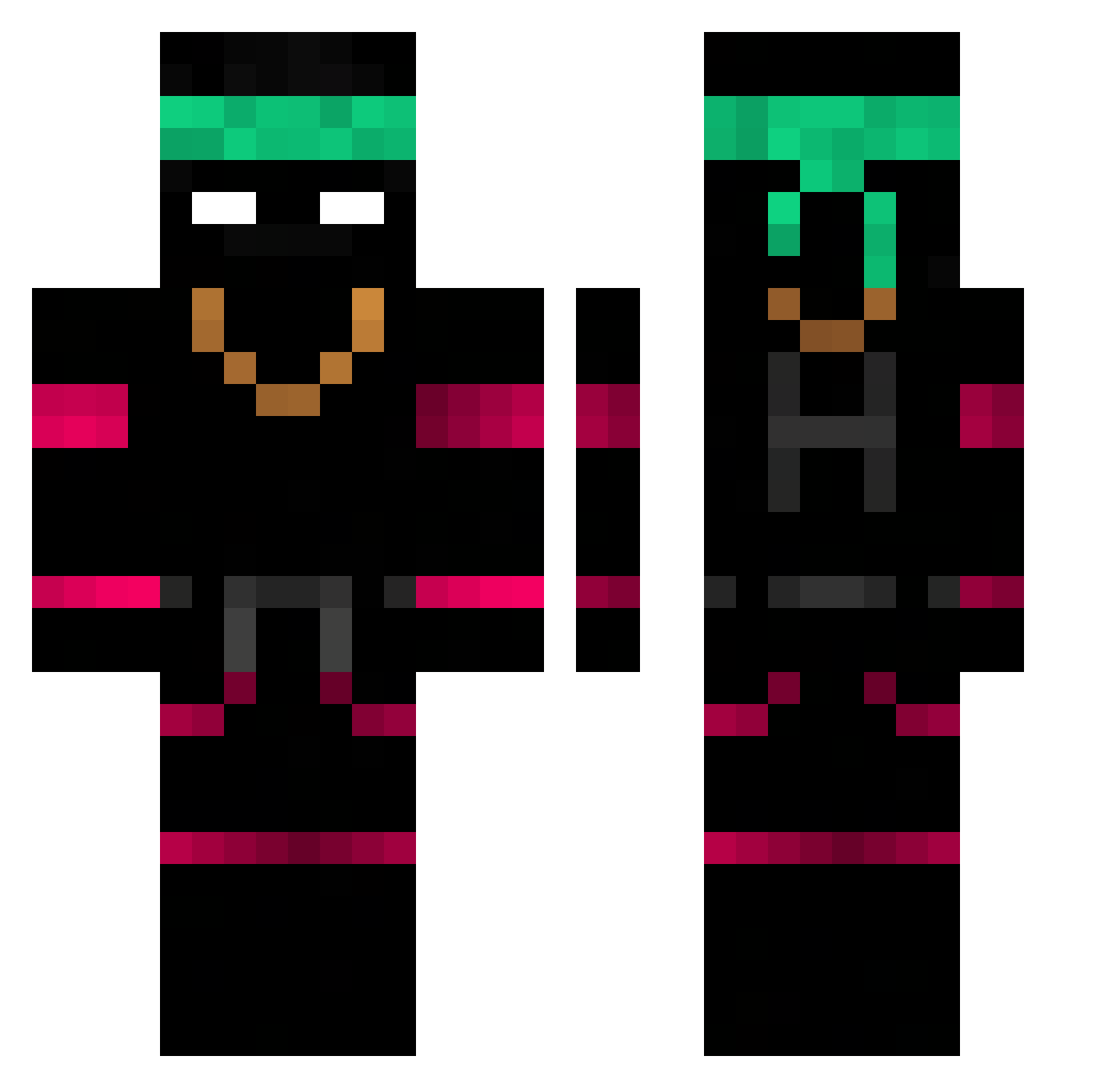 stefingtonn Minecraft skin, front and back view