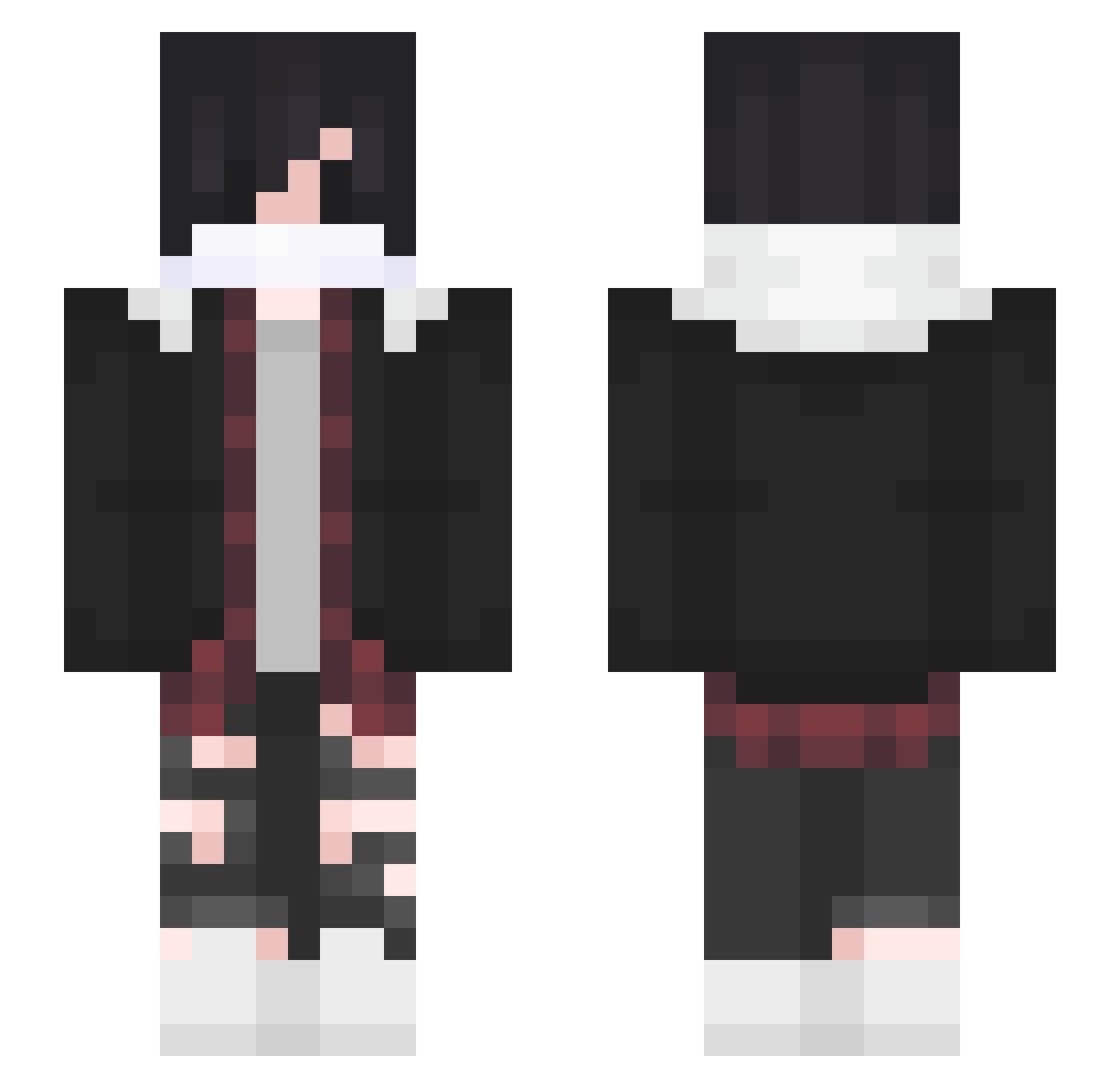 Str1d3 Minecraft skin, front and back view