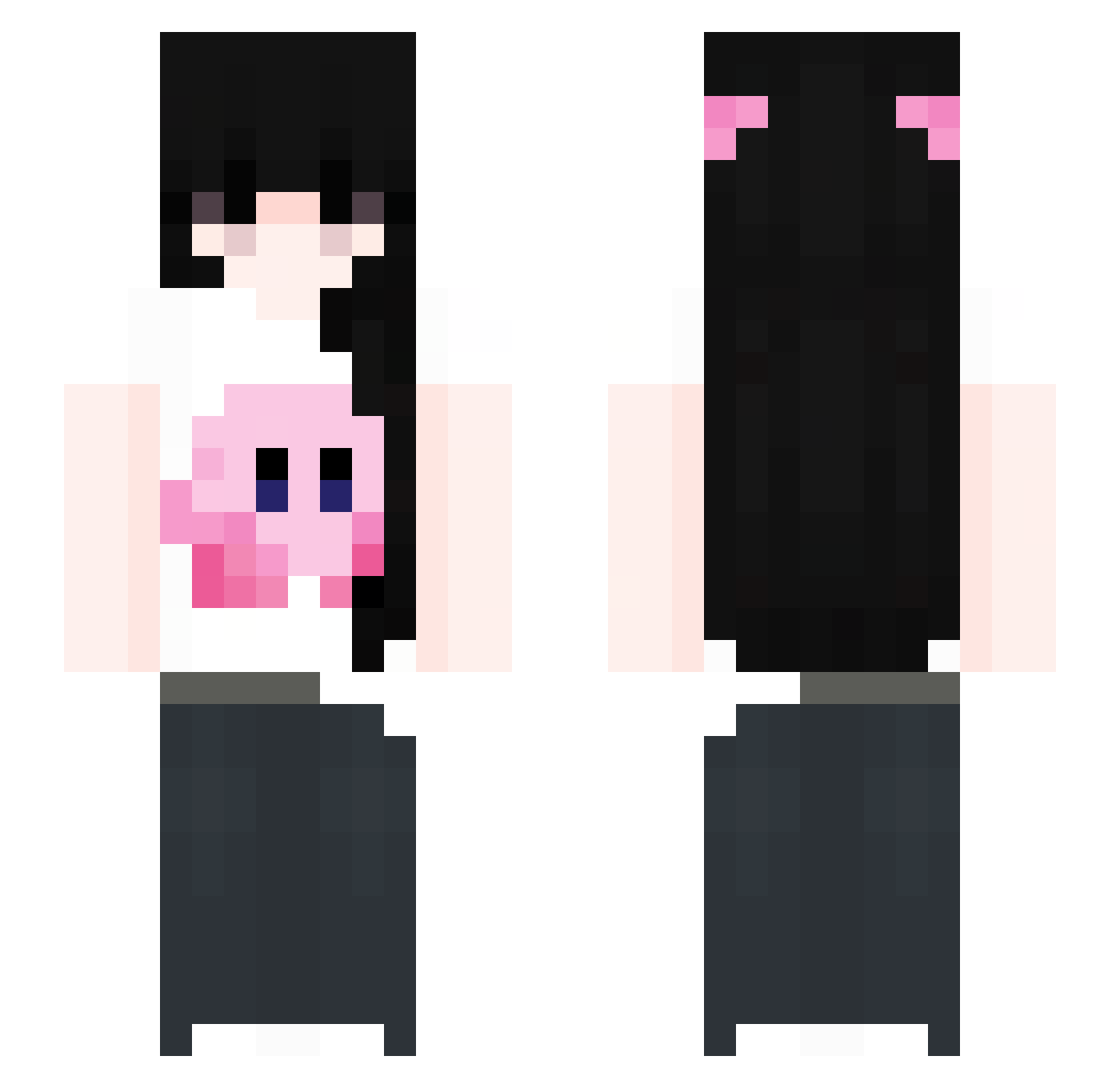 Whyowy Minecraft skin, front and back view