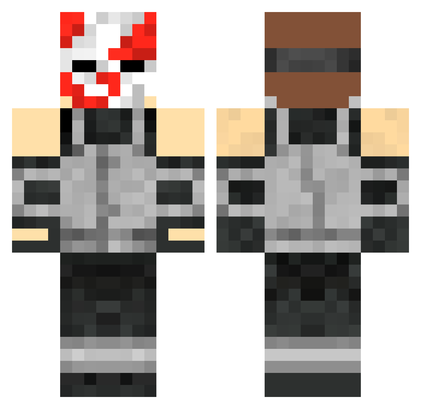 xxxplayercraft Minecraft skin, front and back view