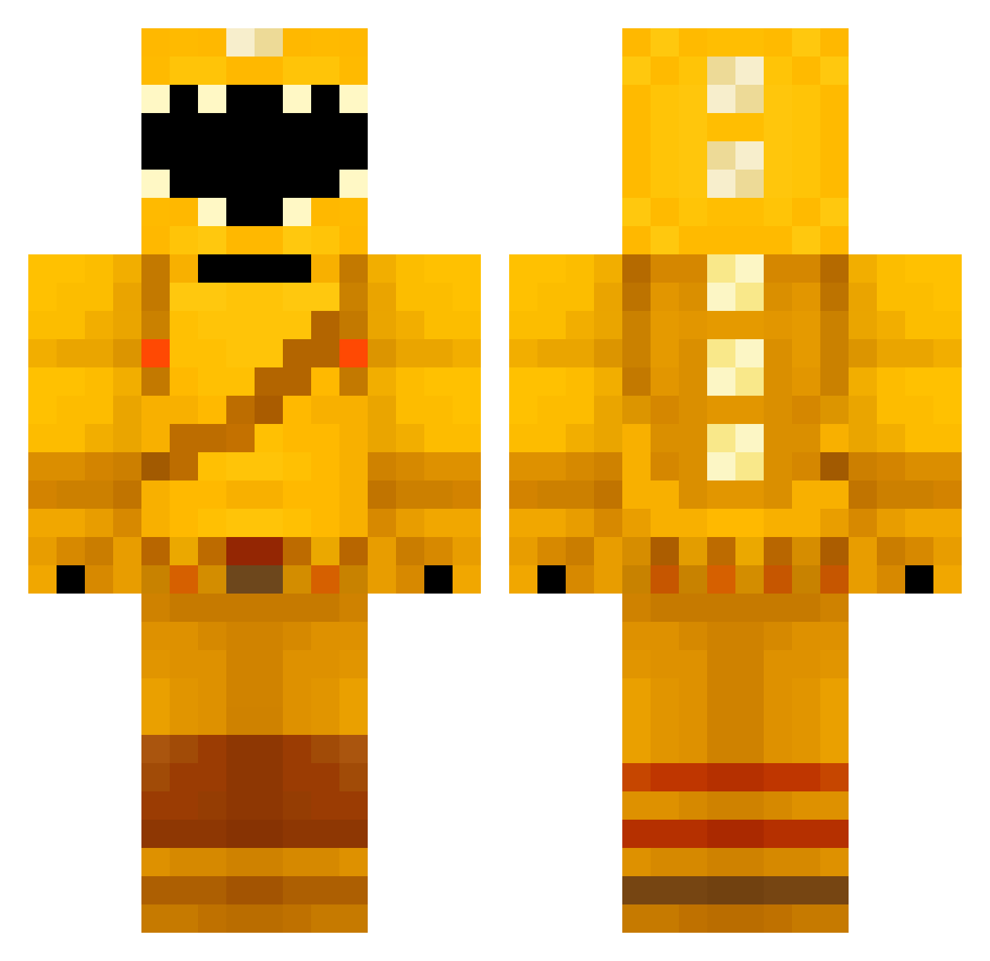 twix000 Minecraft skin, front and back view