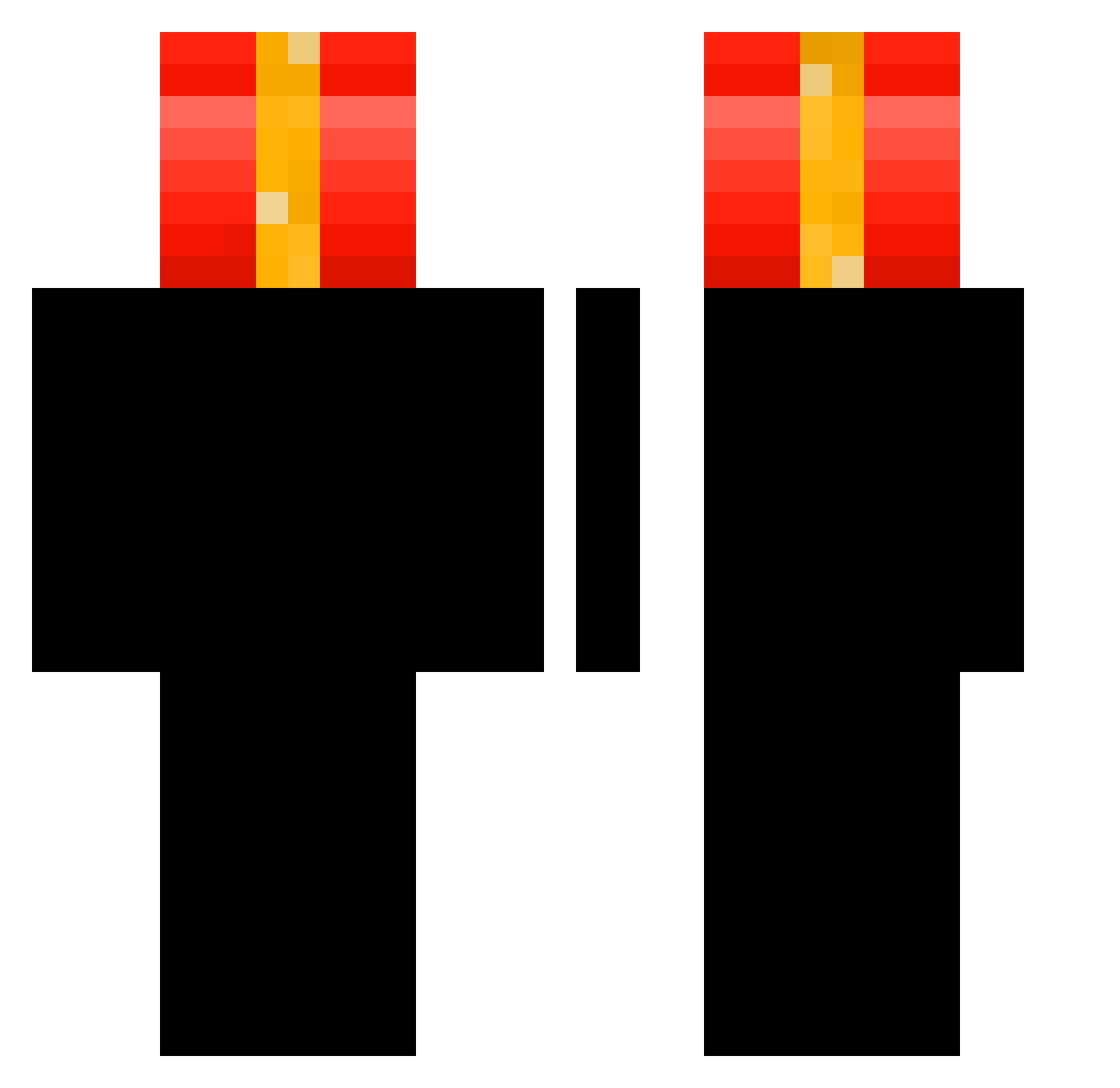Ectogenesis Minecraft skin, front and back view