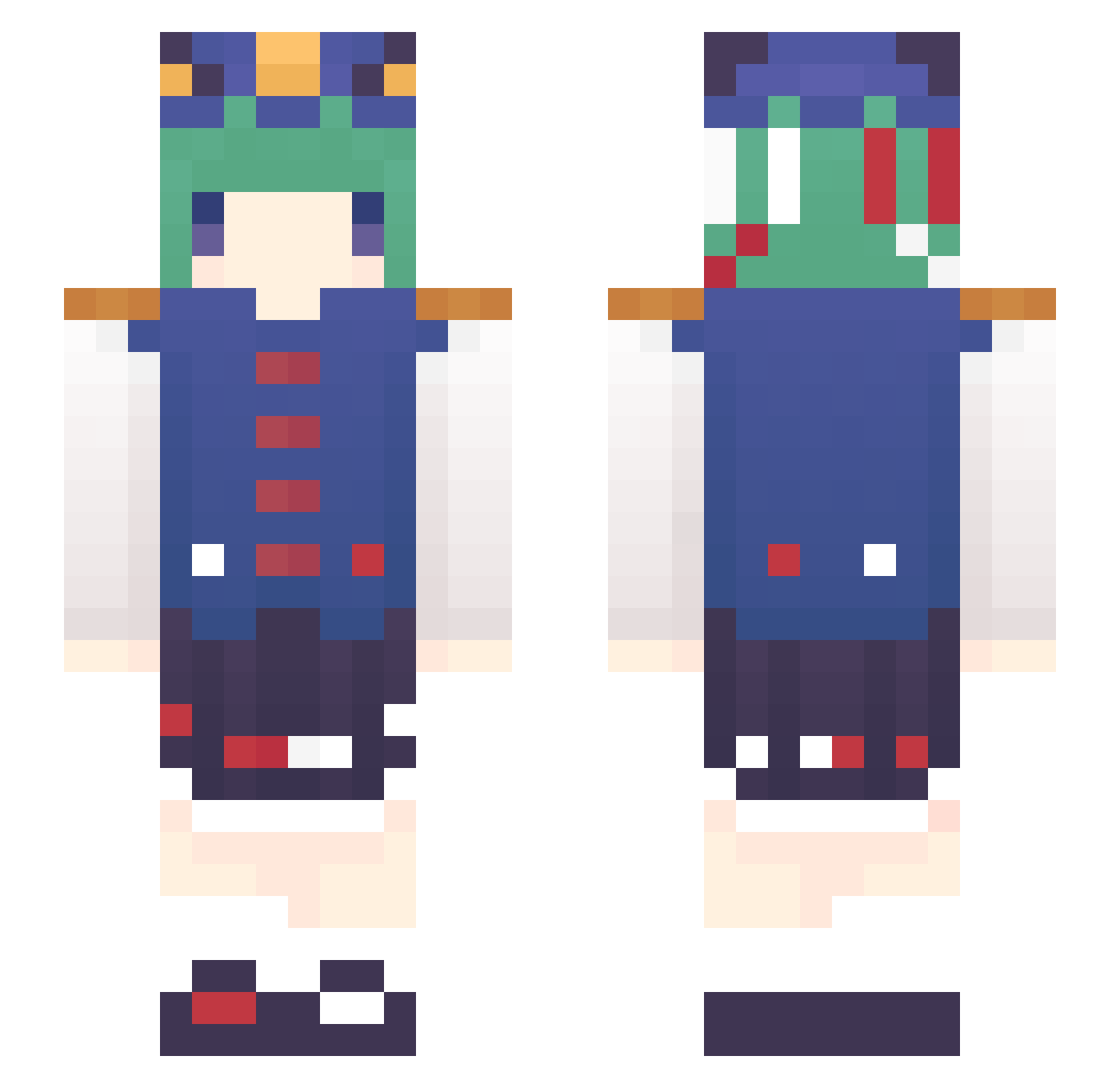 nyanbon Minecraft skin, front and back view