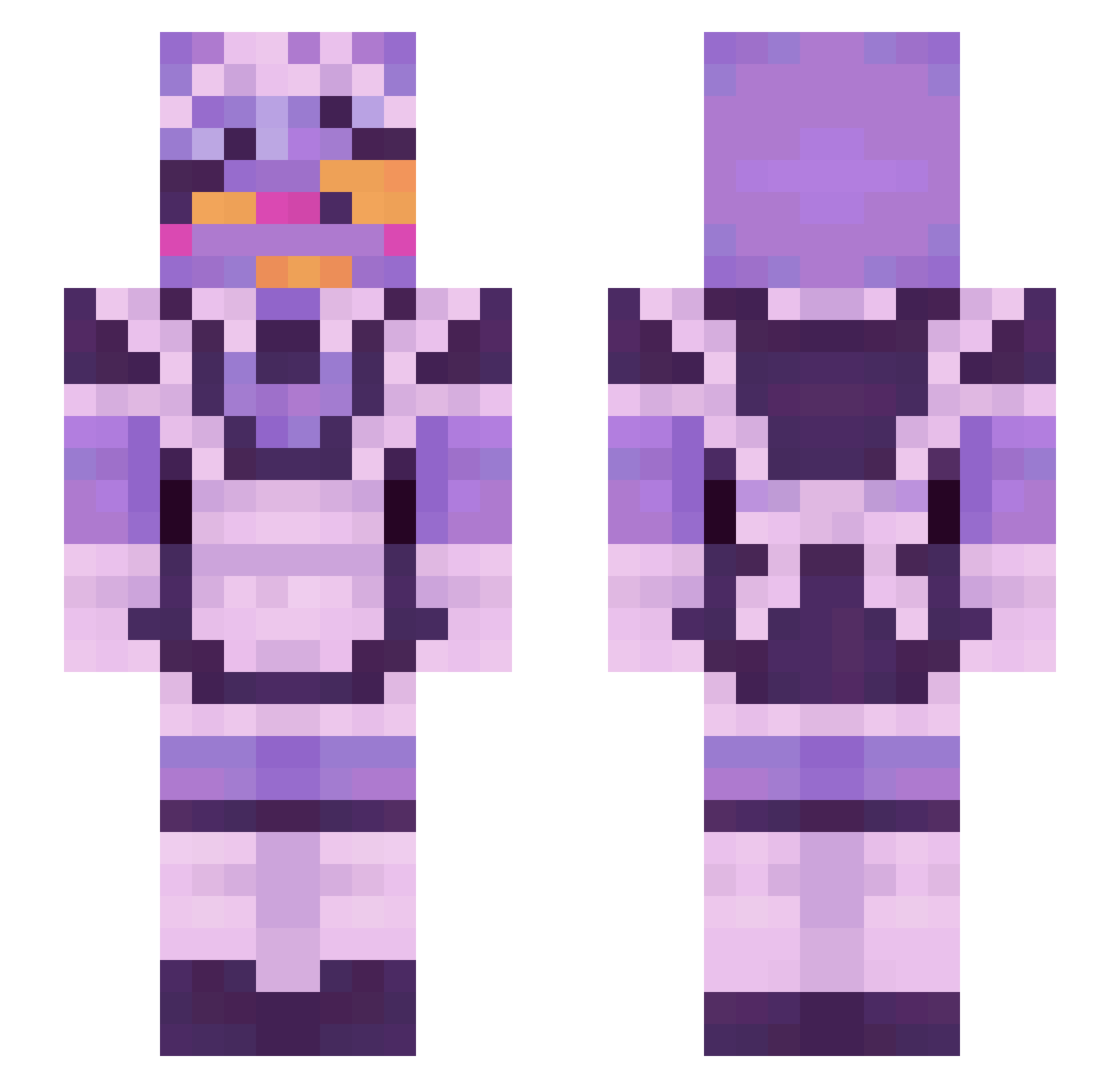 UTexashorns05 Minecraft skin, front and back view