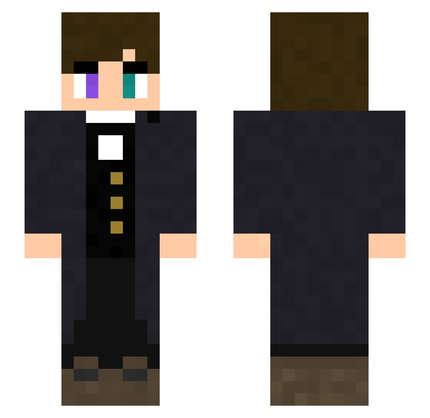 river857 Minecraft skin, front and back view