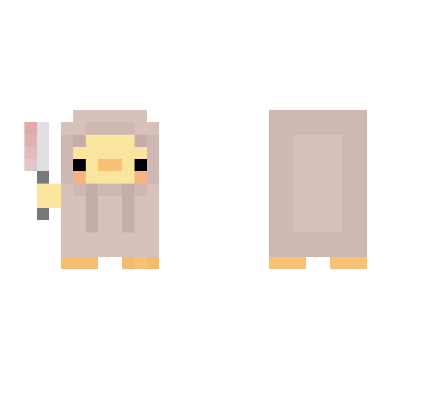 Tslan1 Minecraft skin, front and back view