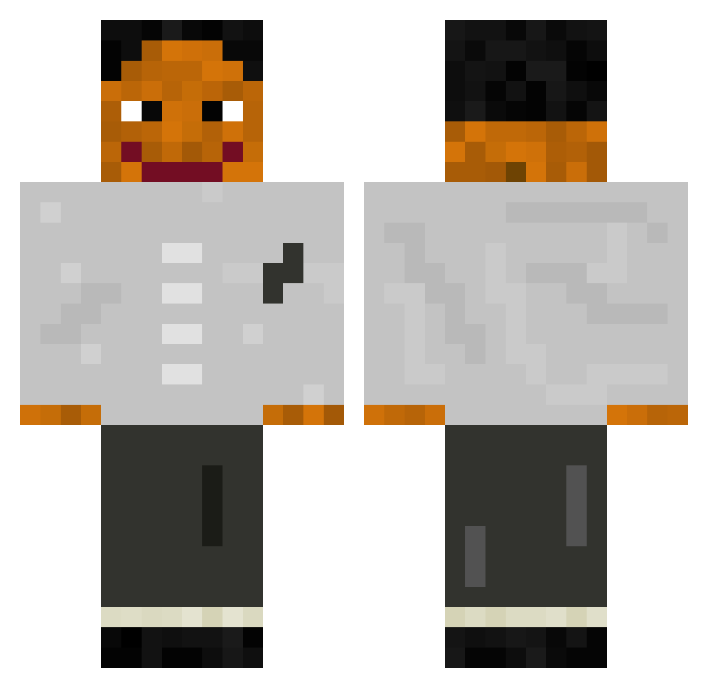 prostheticnewt40 Minecraft skin, front and back view