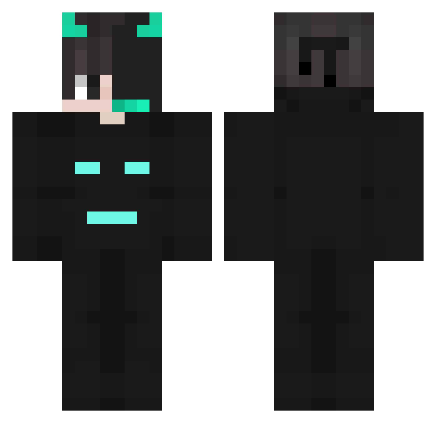 Shofry Minecraft skin, front and back view