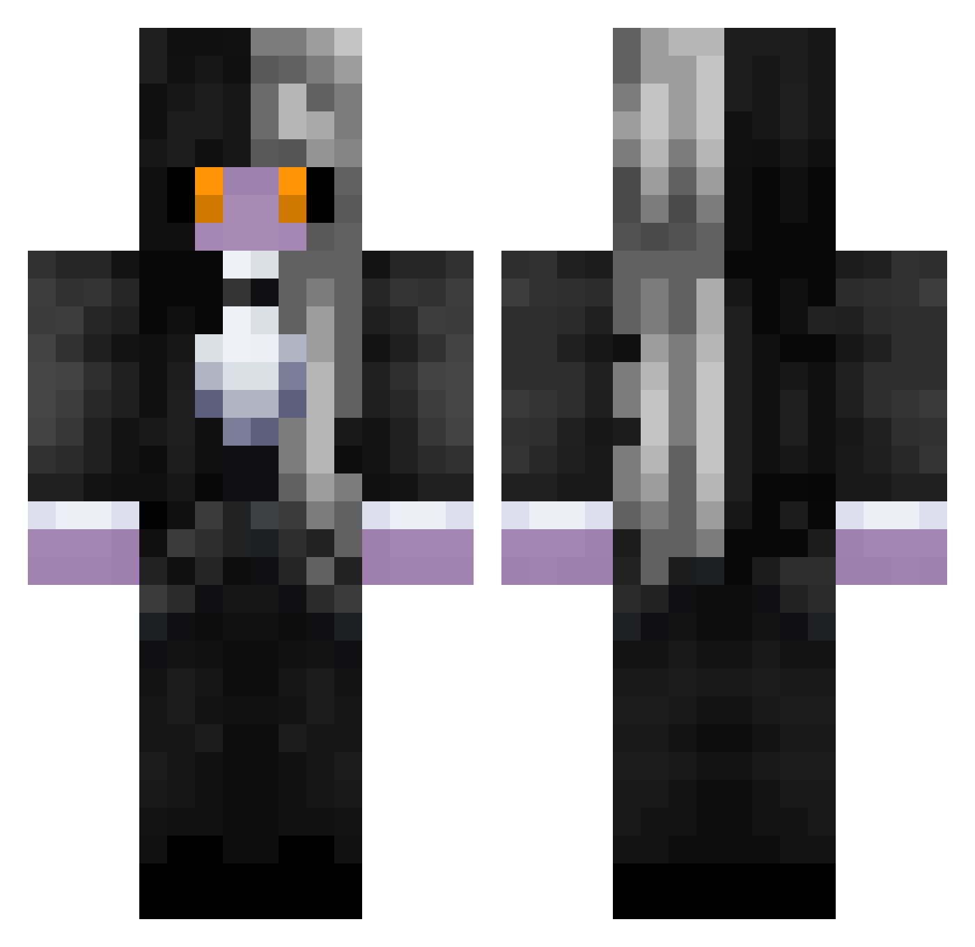 Roxhy777 Minecraft skin, front and back view
